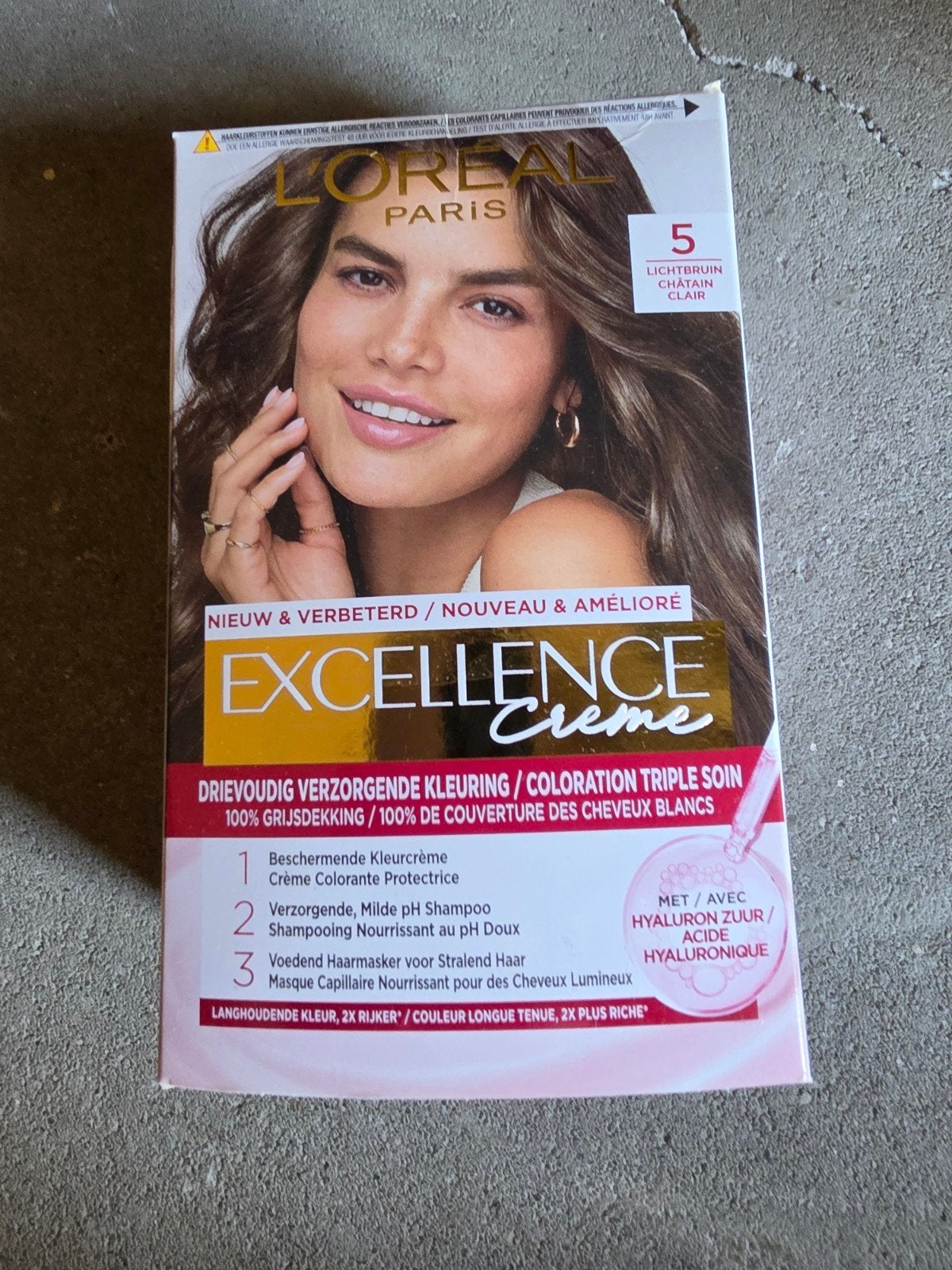 L'Oréal Excellence Crème Haarverf - Lichtbruin 5, Ophalen of Verzenden, Nieuw, Overige typen