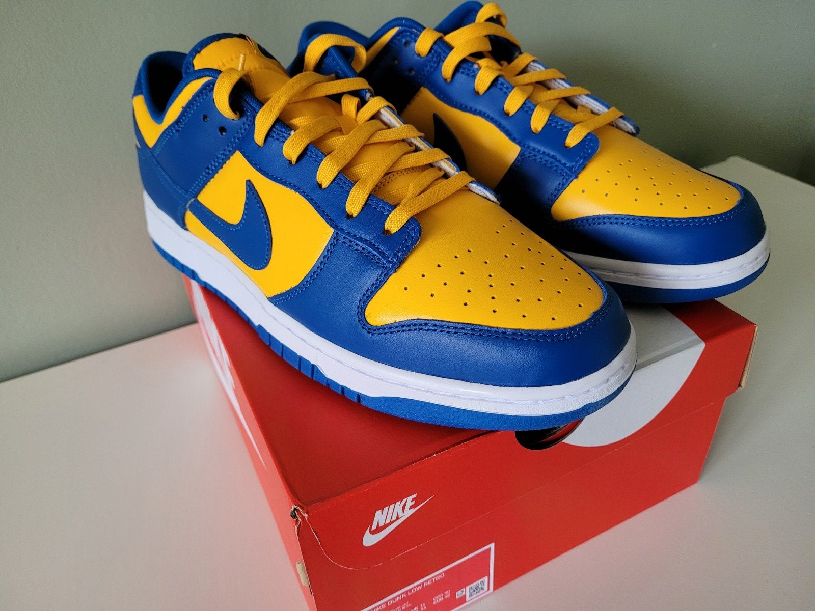 Nike Dunk Low Retro Blue Jay and University Gold, Blauw, Nike, Nieuw, Ophalen of Verzenden