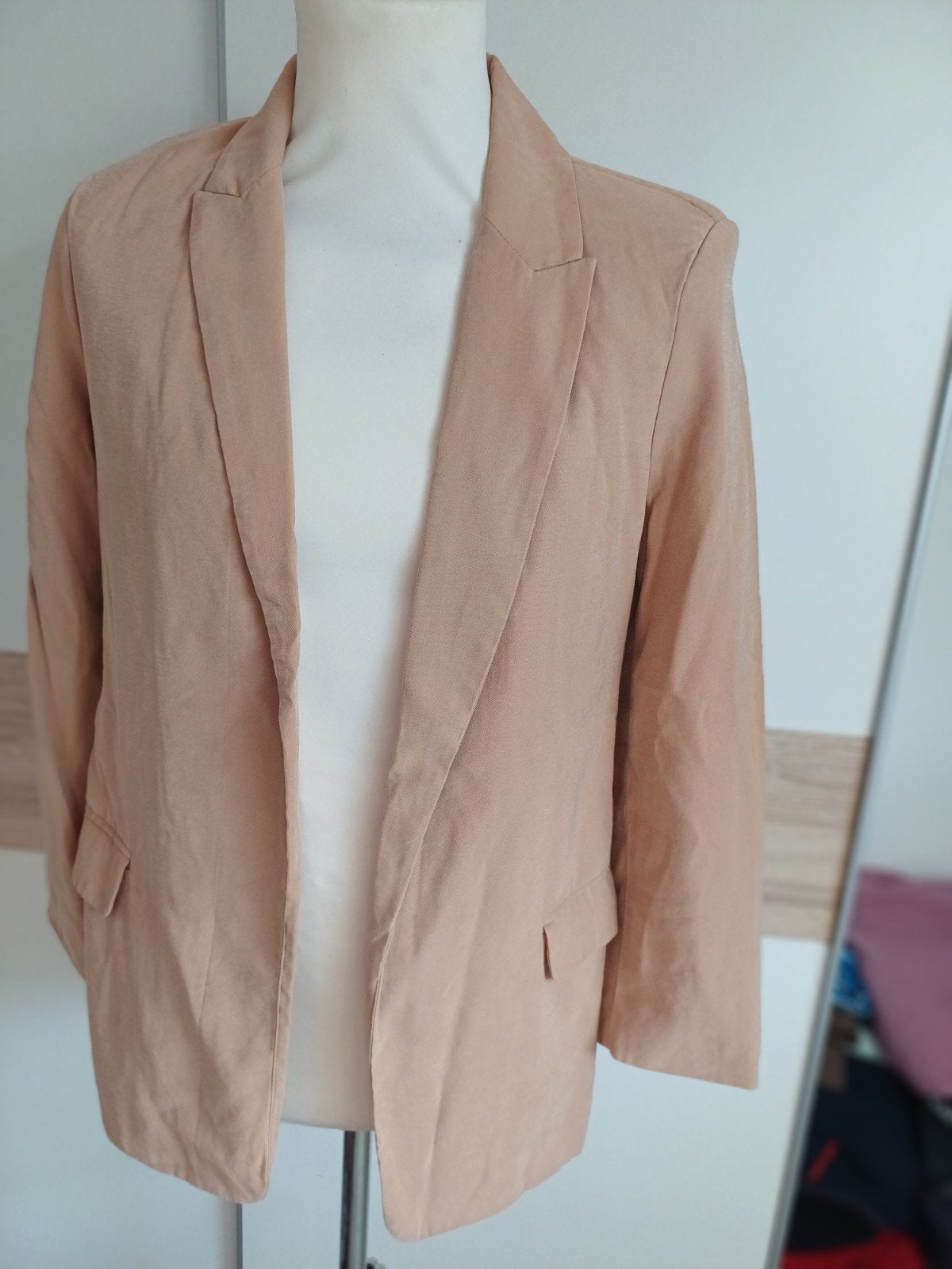 Stradivarius Blazer Jasje - Zo goed als nieuw, Beige, Ophalen of Verzenden, Zo goed als nieuw, Jasje