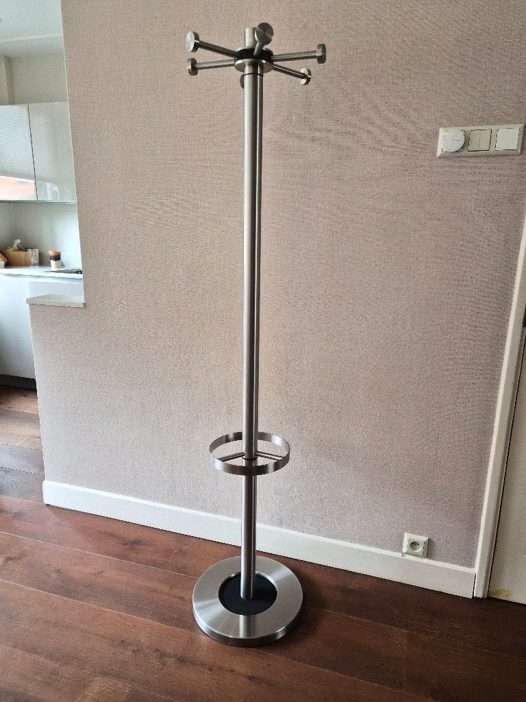 Zack RVS design staande kapstok 1.80m, Ophalen, Zo goed als nieuw, Metaal, Staande kapstok