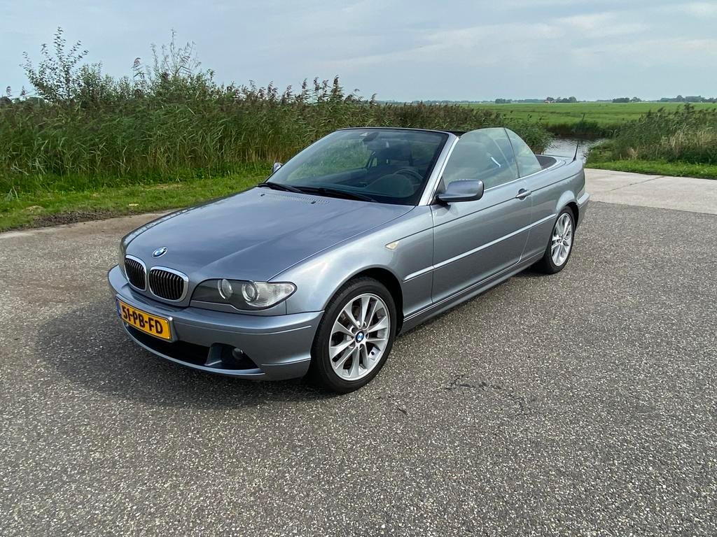 Zeer Mooie BMW 3-Serie CI 320 6 Cil.Cabriolet 2004, Auto's, 2171 cc, Achterwielaandrijving, Zwart, Cabriolet