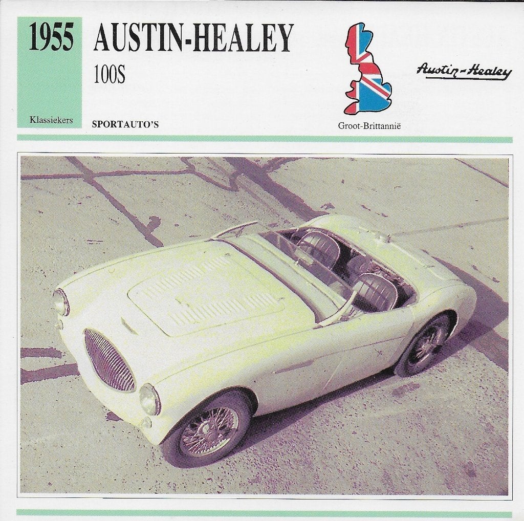 Ma649 autokaart austin healey 100s (1955 ), Ophalen of Verzenden, Gebruikt, Auto's