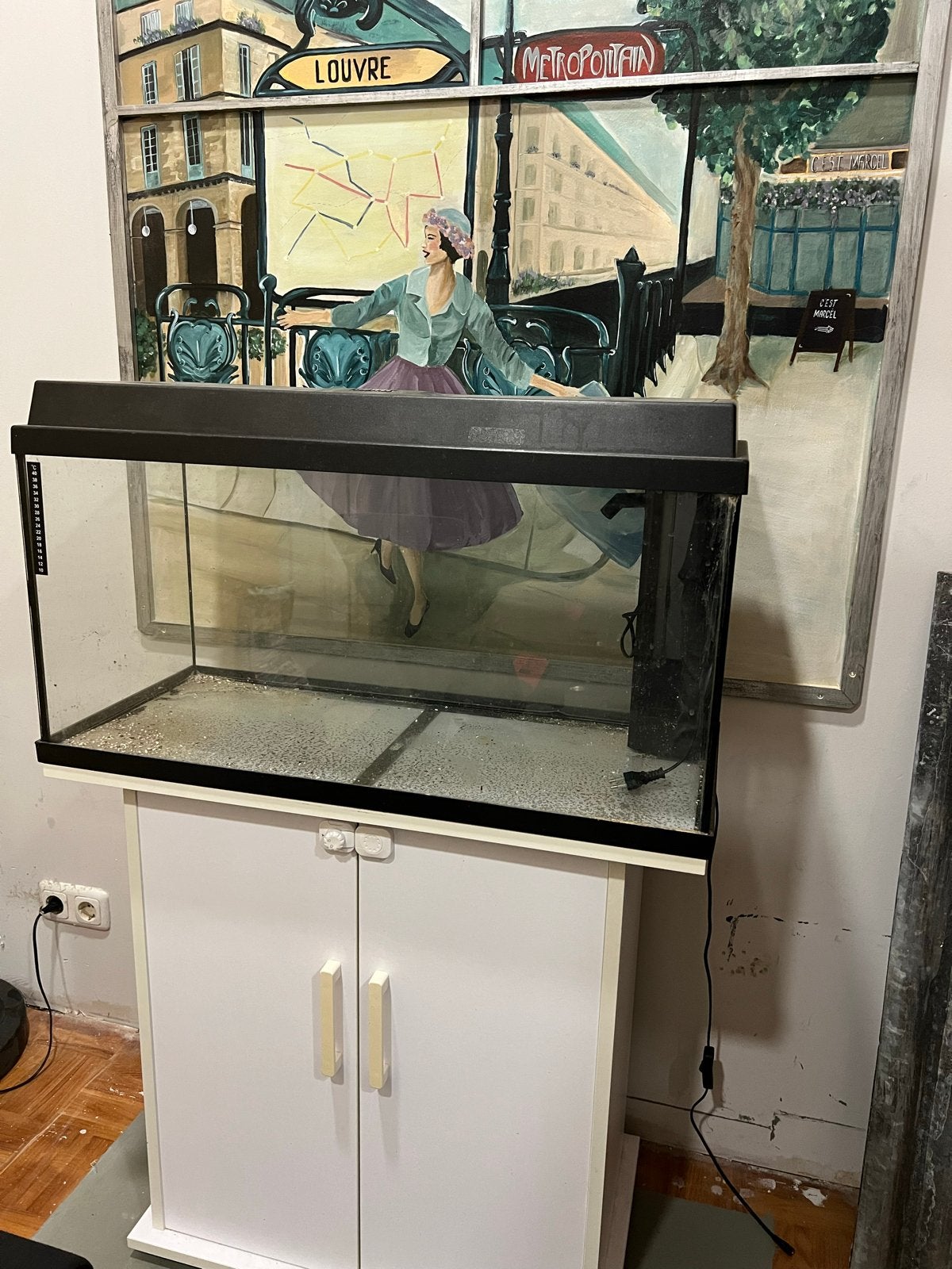 Leeg aquarium 80 cm, Ophalen, Inclusief deksel, Gebruikt, Leeg aquarium