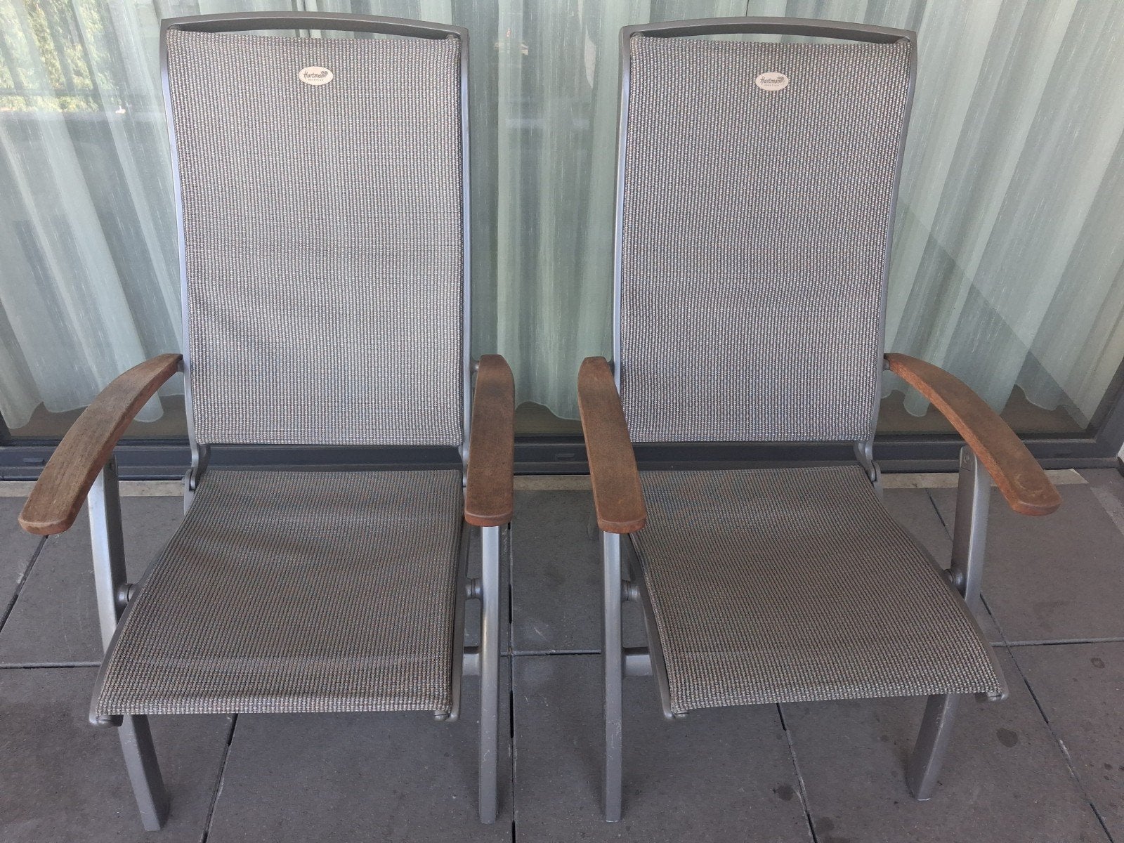 Tuinstoelen Hartman 2x, Tuin en Terras, Ophalen, Gebruikt, Verstelbaar