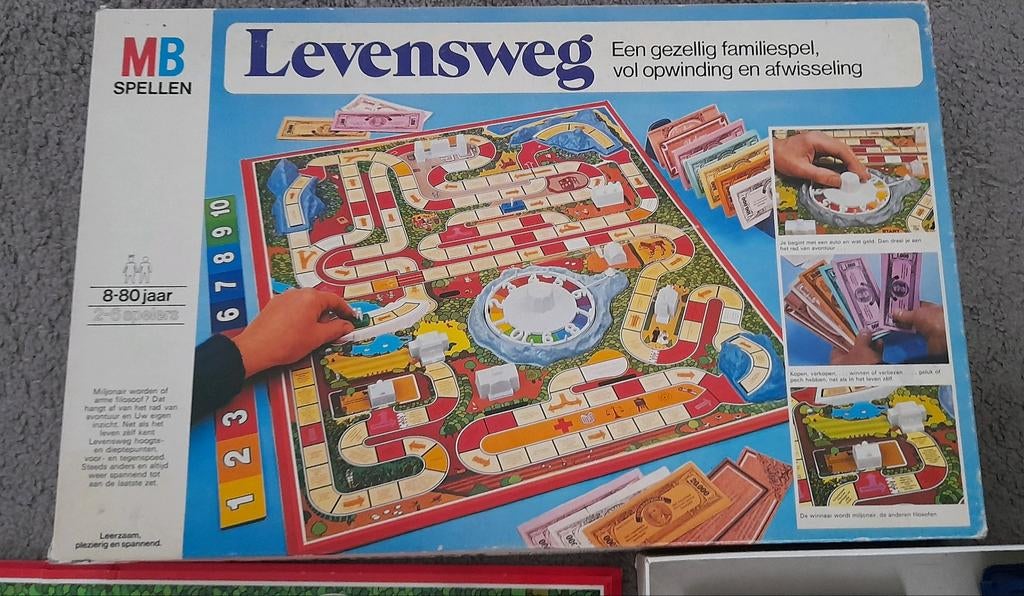 Levensweg van MB uit 1978, Hobby en Vrije tijd, Gezelschapsspellen | Bordspellen, Vijf spelers of meer, Ophalen of Verzenden, Gebruikt