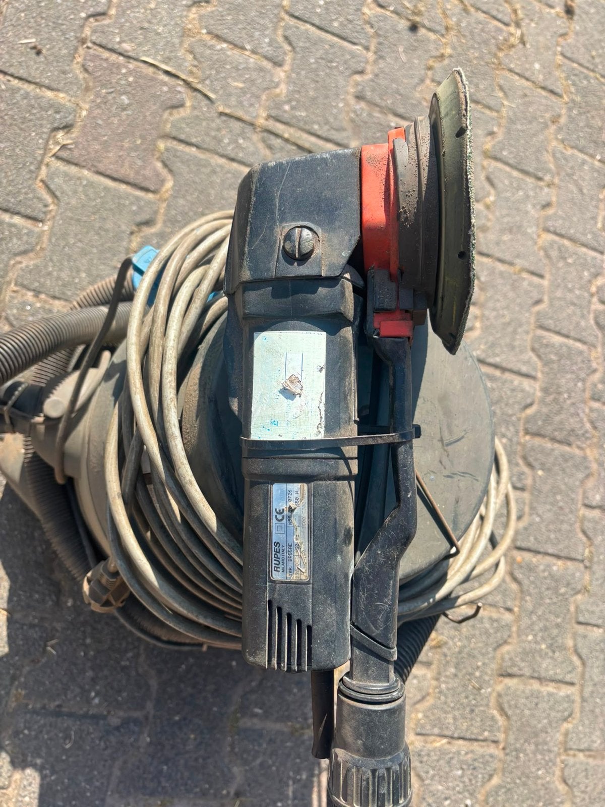 RUPES Excentrische Schuurmachine met Stofzuiger, Doe-het-zelf en Verbouw, Ophalen, Gebruikt, 600 tot 1200 watt, Excentrische schuurmachine