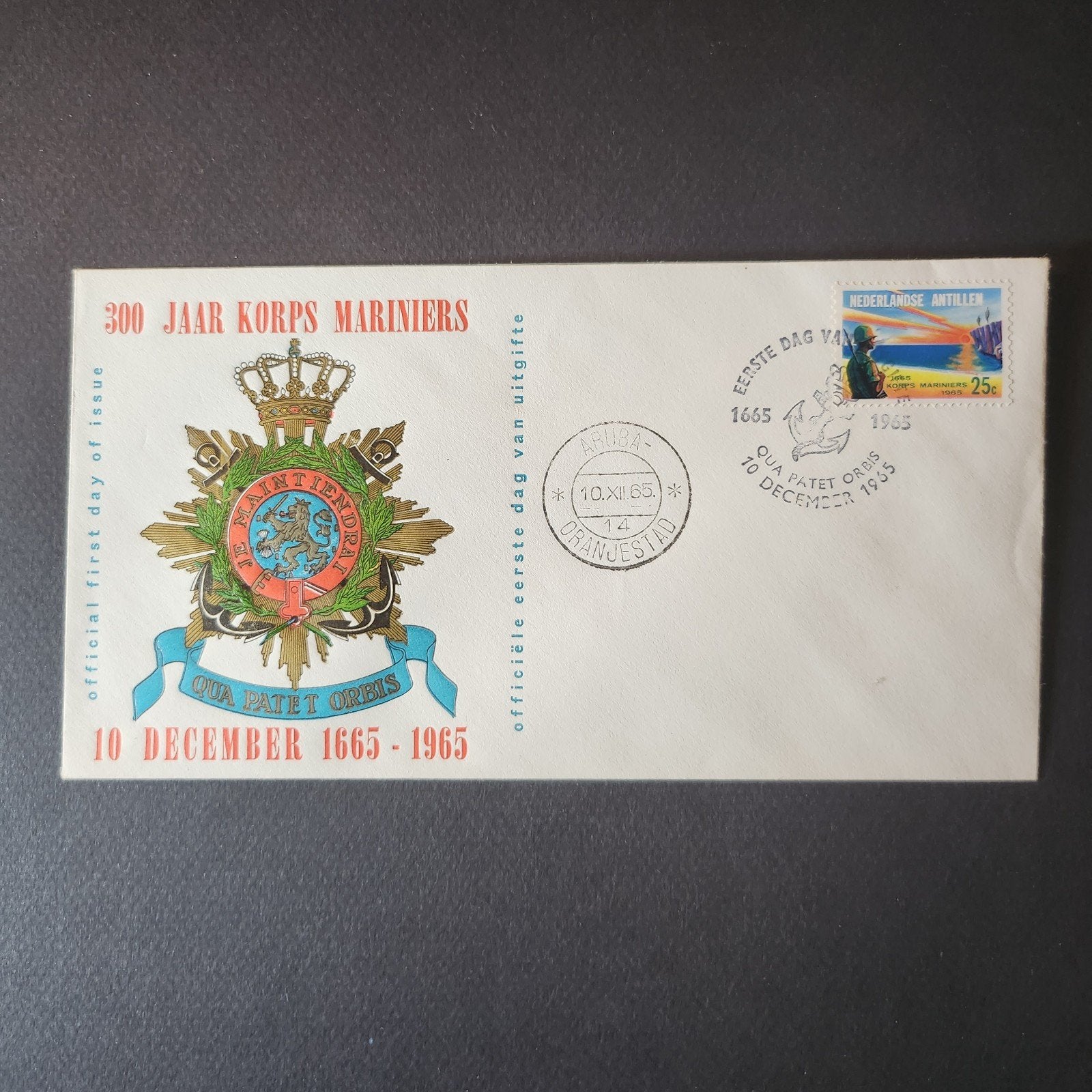 FDC 300 Jaar Korps Mariniers - Nederlandse Antillen, Postzegels en Munten, Postzegels | Eerstedagenveloppen, Onbeschreven, Rest van de wereld