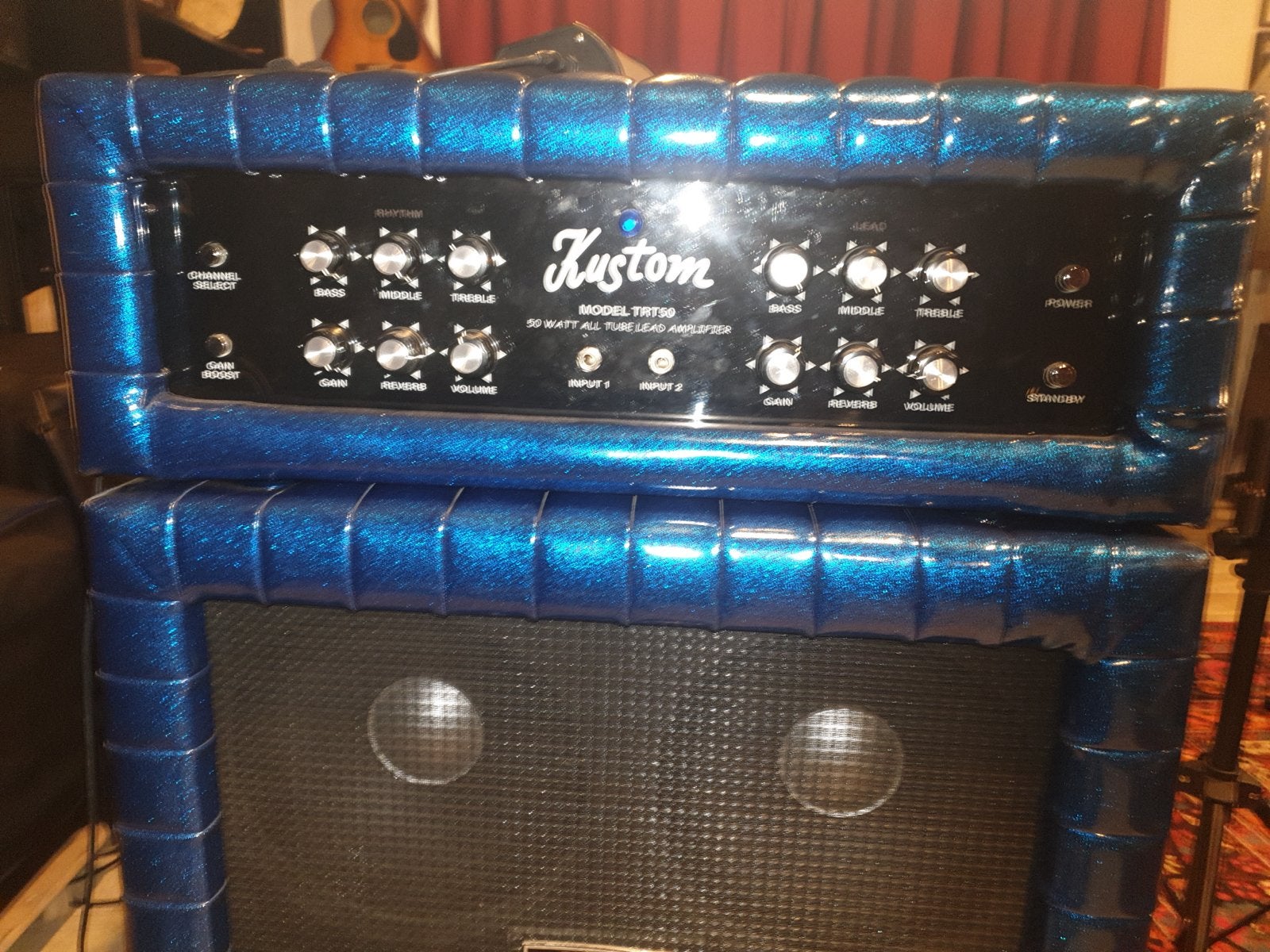 Kustom TRT150 Gitaarversterker met 4x12 Jensen speakers, Muziek en Instrumenten, Ophalen, Gebruikt, Gitaar, 50 tot 100 watt