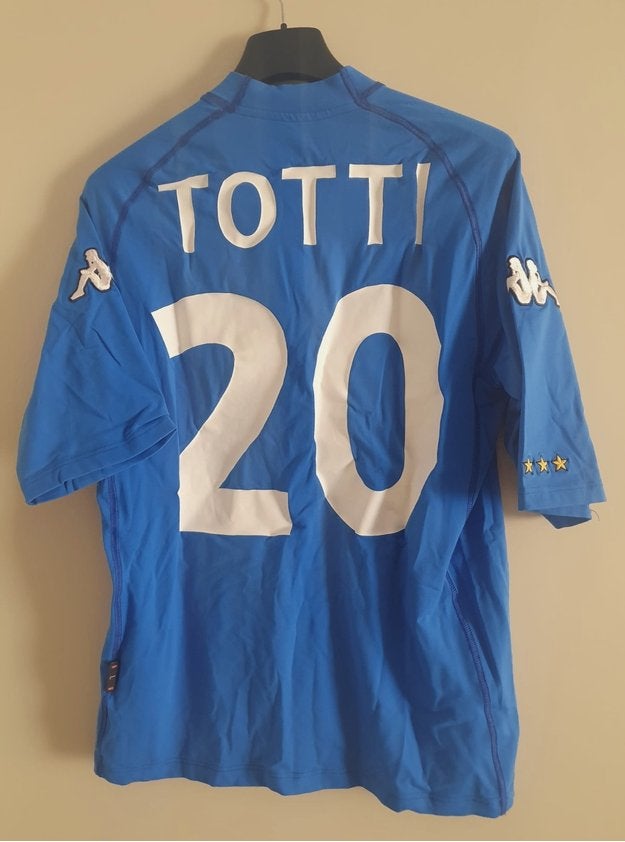 Italië 2000 thuisshirt Totti 10 Kappa L (vintage), Ophalen of Verzenden, Gebruikt, Buitenlandse clubs, Shirt