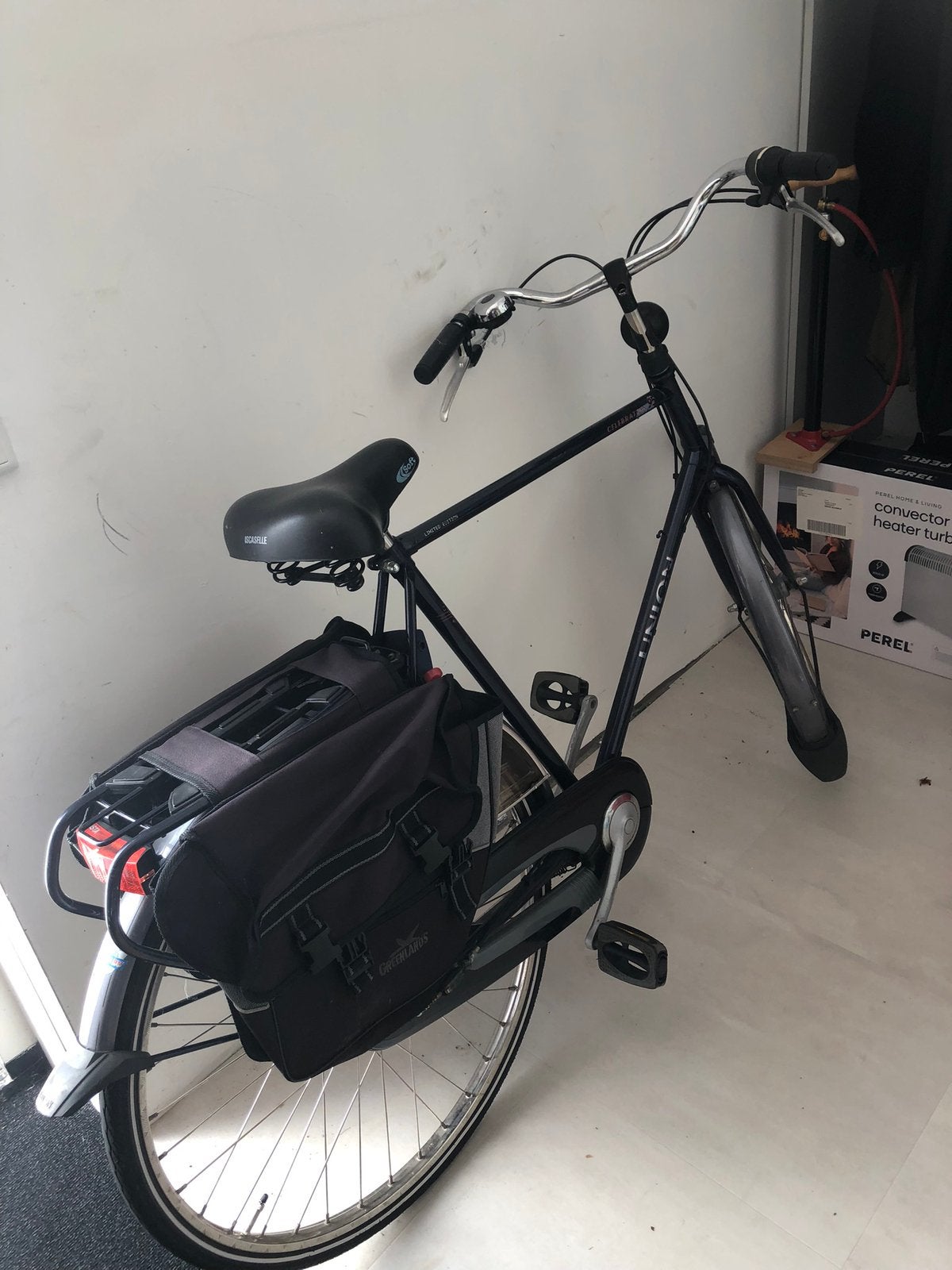 Union Herenfiets, Fietsen en Brommers, Fietsen | Heren | Herenfietsen, Gebruikt, Versnellingen, 57 tot 61 cm, Schijfrem