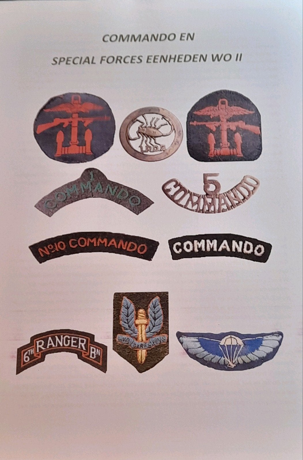 Overzicht commando en special forces WWII, Verzamelen, Militaria | Tweede Wereldoorlog, Ophalen of Verzenden, Landmacht, Engeland