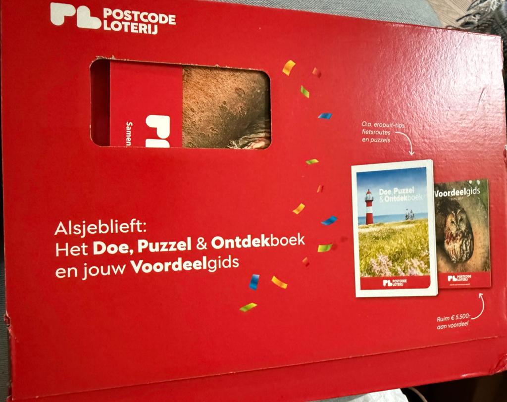 Postcodeloterij doe boek voordeelagenda, Drie personen of meer, Kortingsbon