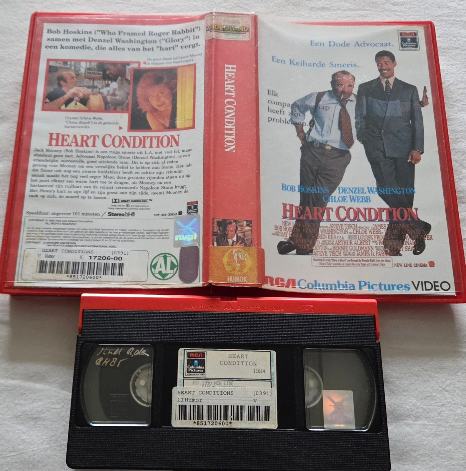 Denzel Washington Heart Condition VHS Comedy EX-RENTAL, Vanaf 16 jaar, Ophalen of Verzenden, Gebruikt, Actie en Avontuur