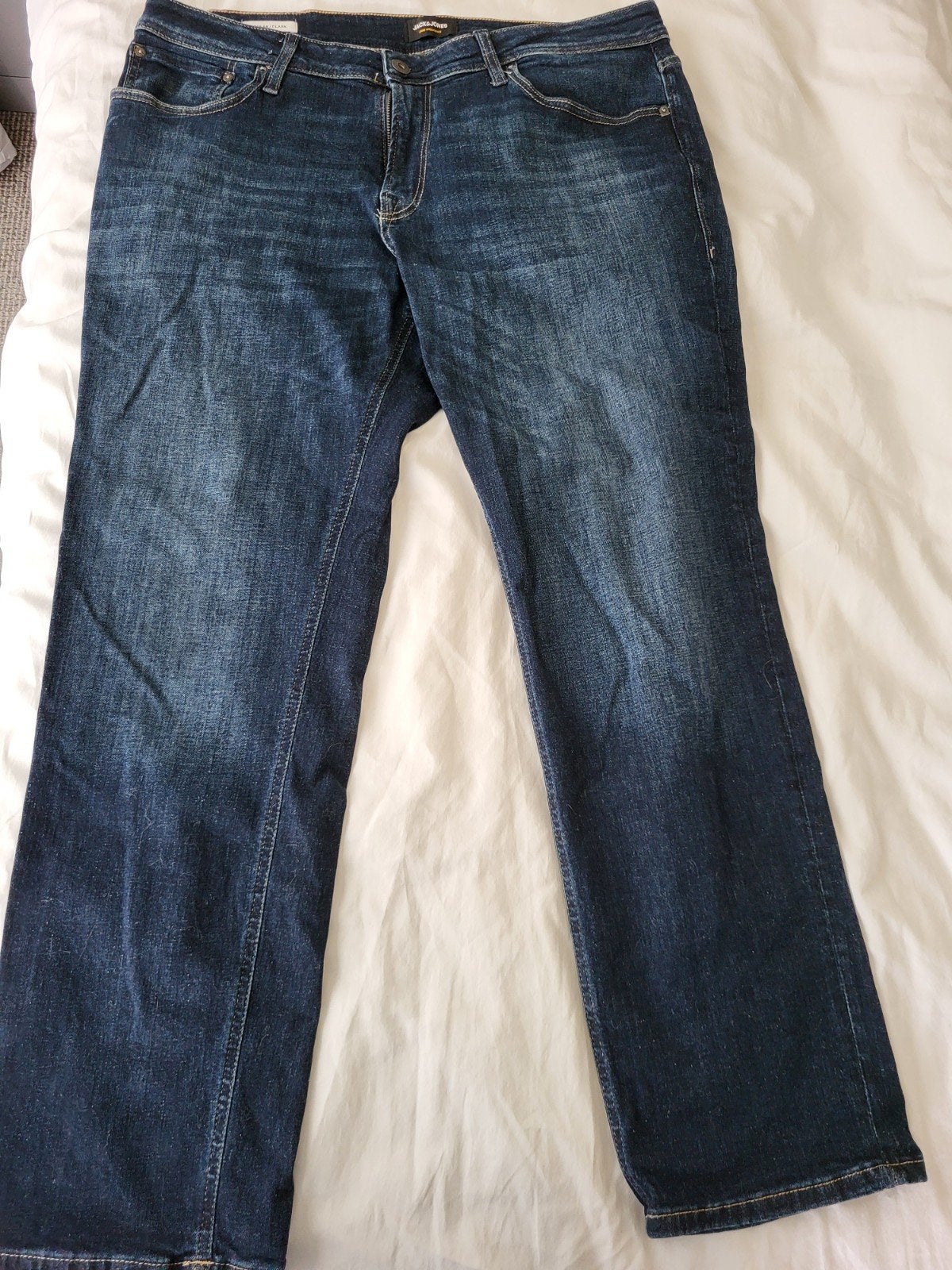 Jack & Jones Regular/Clark Jeans - W38 L32, Kleding | Heren, W36 - W38 (confectie 52/54), Blauw, Ophalen of Verzenden, Zo goed als nieuw