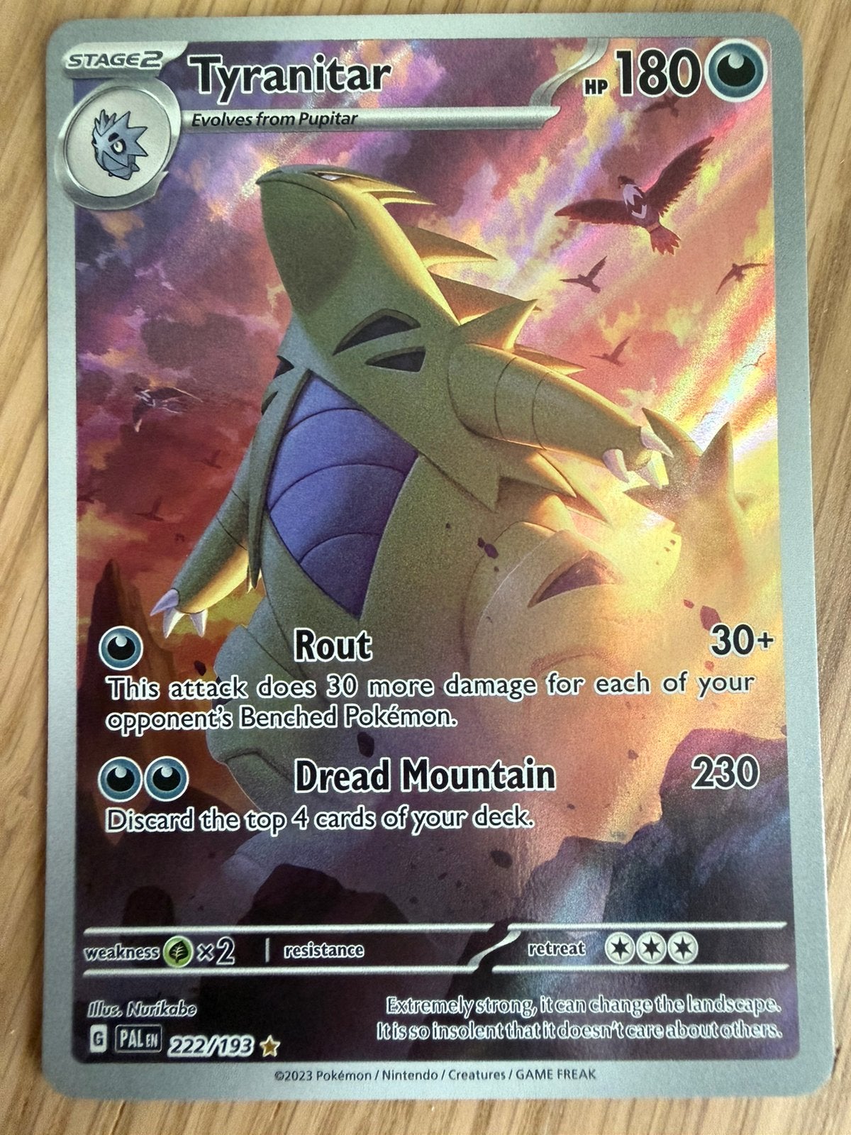Tyranitar 222/193 Paldea Evolved, Ophalen of Verzenden, Zo goed als nieuw