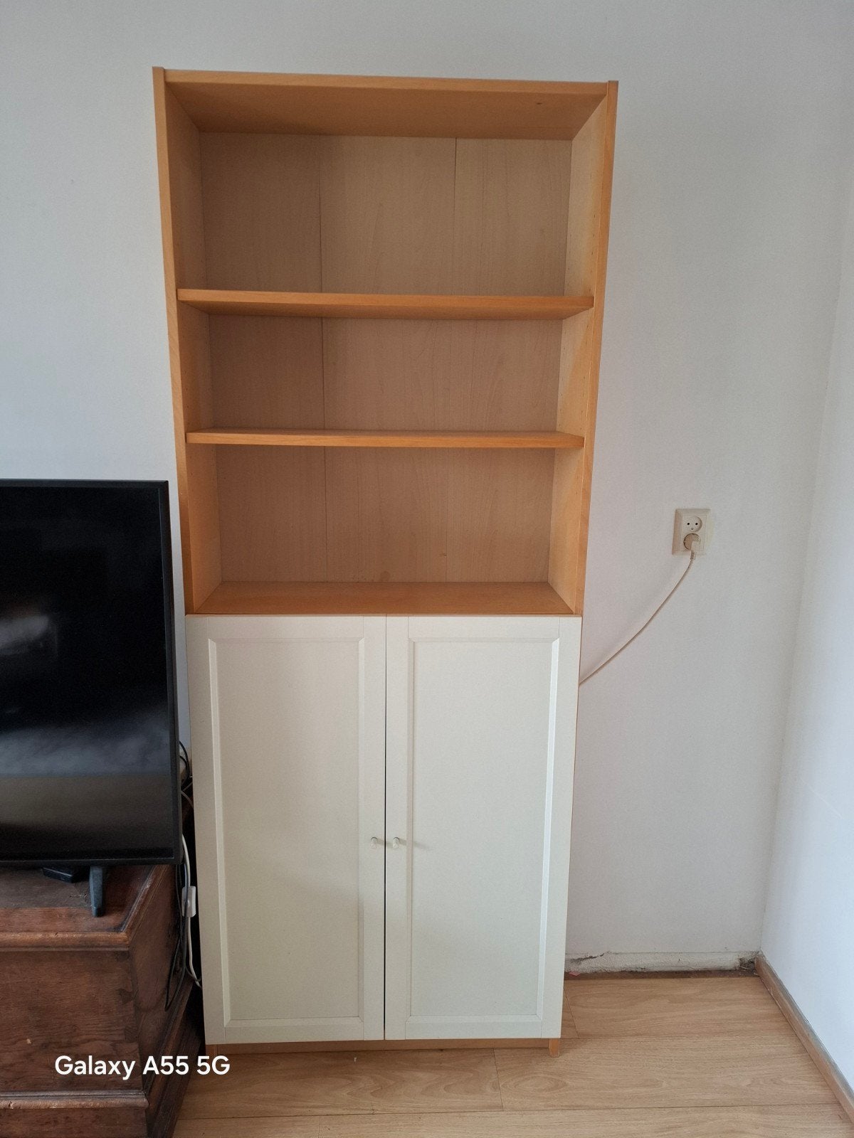 Billykast Ikea keuken met witte deurtjes en opzetstuk, Ophalen, 50 tot 100 cm, 25 tot 50 cm, 150 tot 200 cm