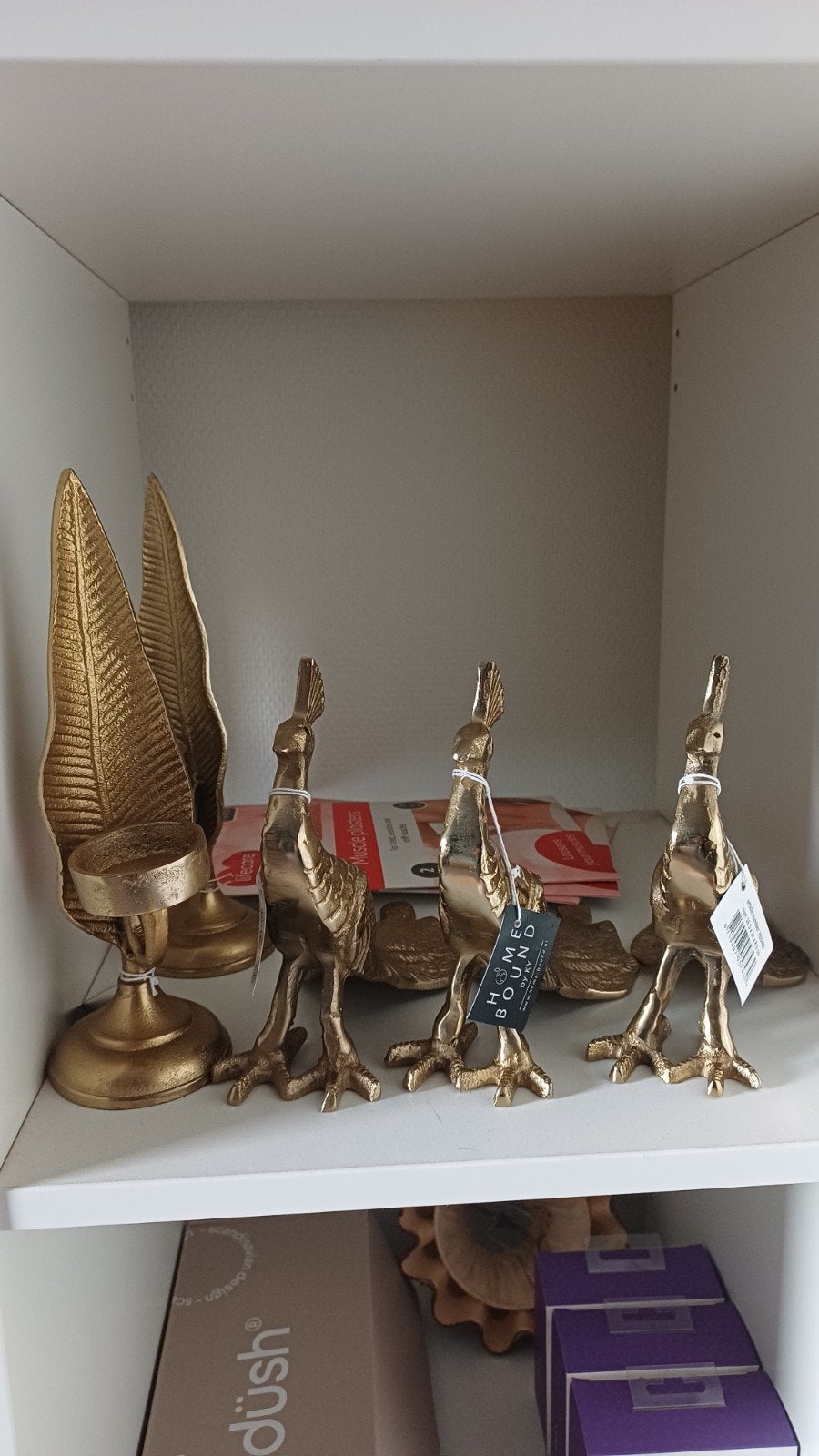 Gouden kandelaars en decoratie, per stuk of set, Ophalen