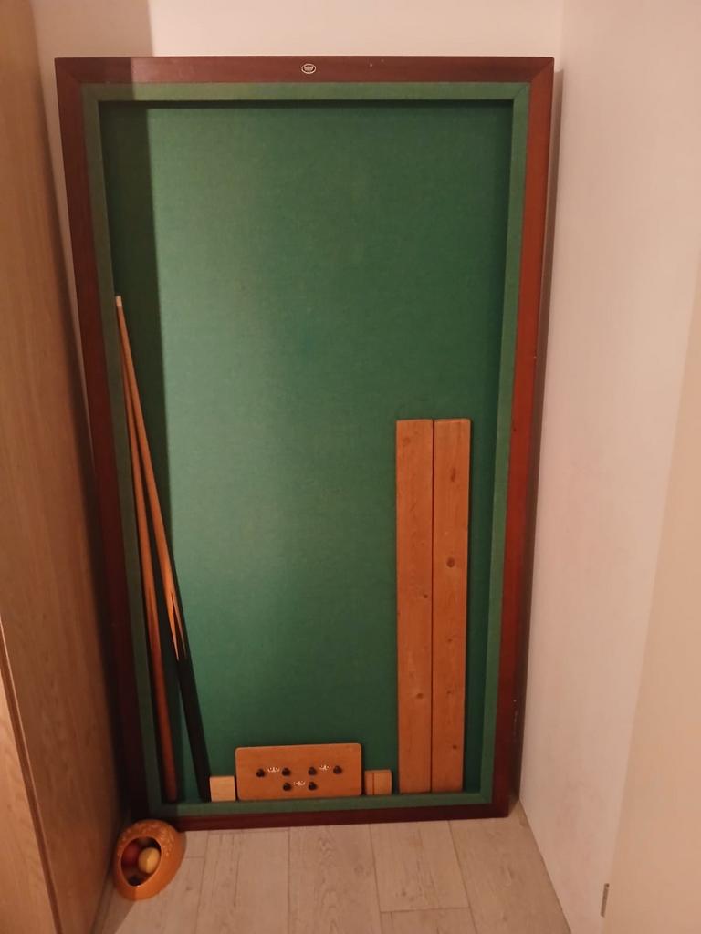 Tafelbiljart met keuen en ballen, Ophalen, Gebruikt, Biljarttafel