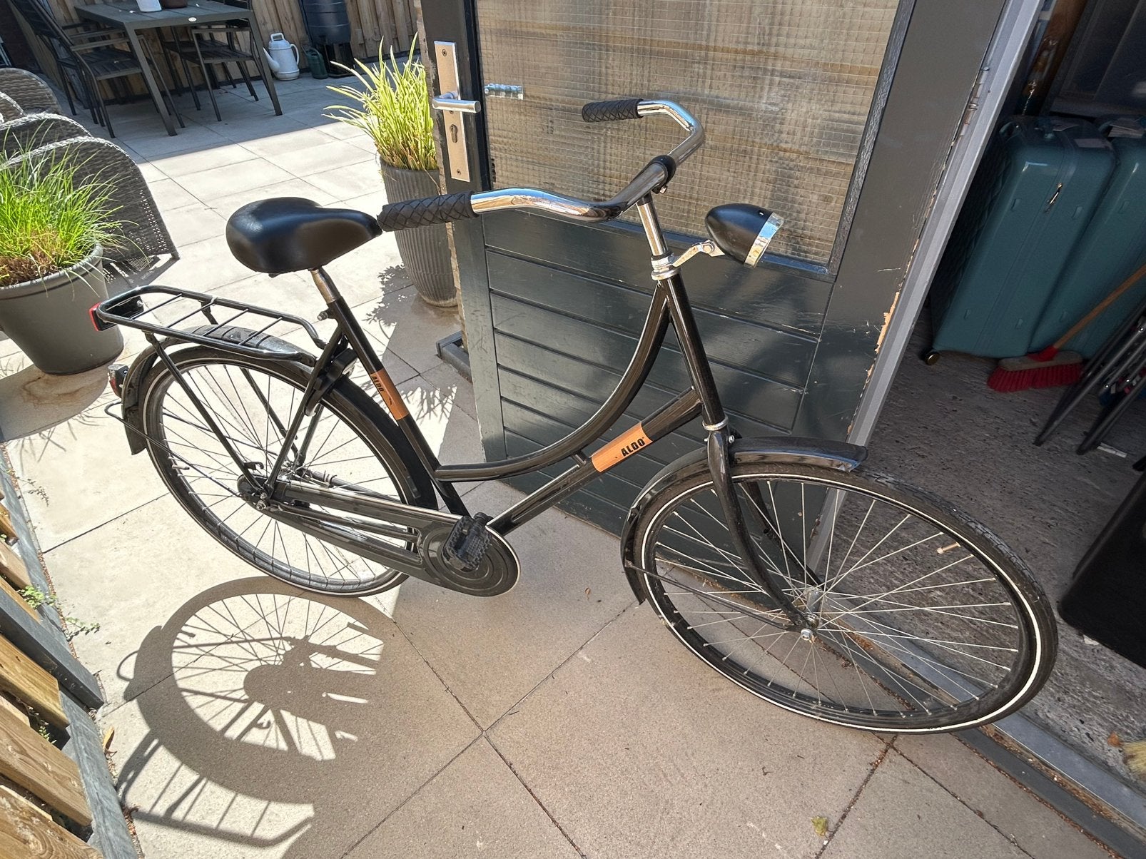 ALDO damesfiets 28 inch – Zwart – Goede staat, 53 tot 56 cm, Ophalen, Zo goed als nieuw, Terugtraprem