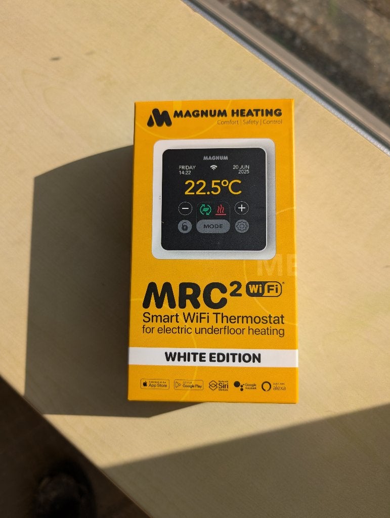 Nieuwe Magnum MRC2 WiFi Thermostaat (Wit), Doe-het-zelf en Verbouw, Thermostaten, Ophalen of Verzenden, Slimme thermostaat, Nieuw