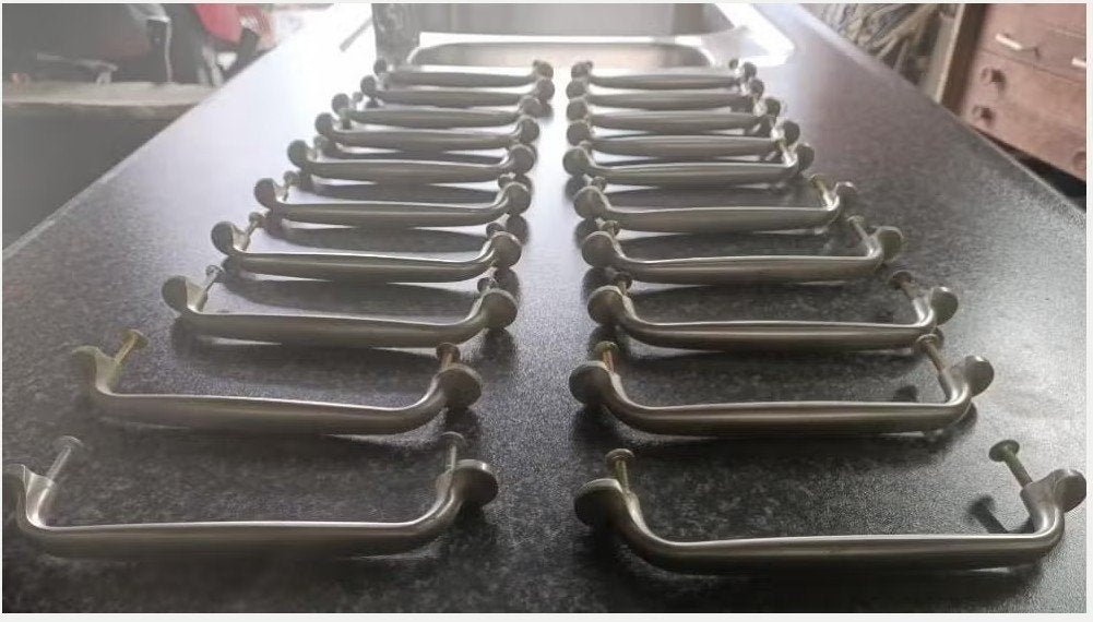 20 x rvs keuken kast hand greep keukenlade greep € 1,-, Minder dan 50 cm, Gebruikt, Ophalen of Verzenden, Minder dan 100 cm