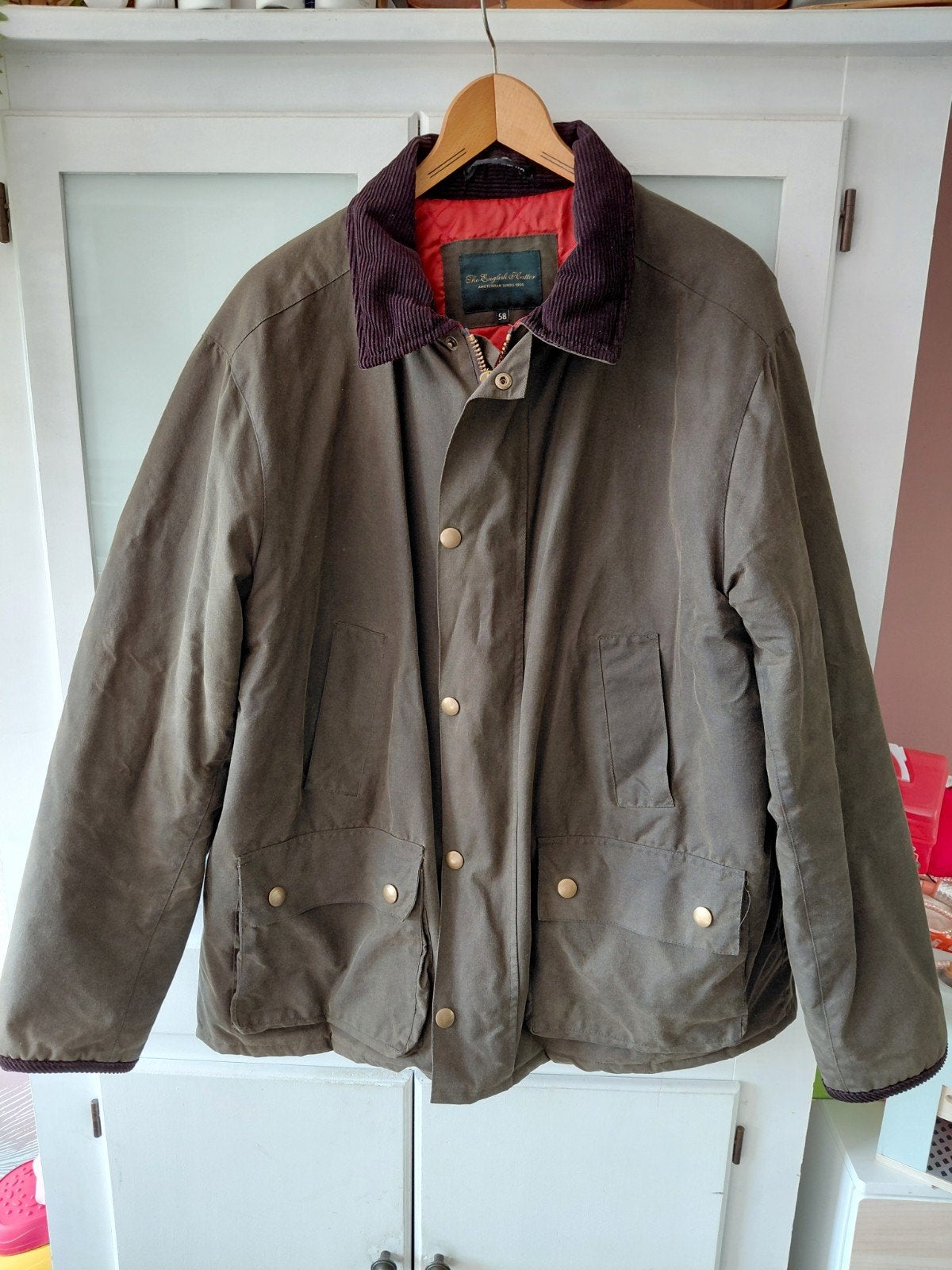 mooie waxjas te koop. maat 58, English Hatter, English Hatter, Maat 56/58 (XL), Ophalen of Verzenden, Zo goed als nieuw