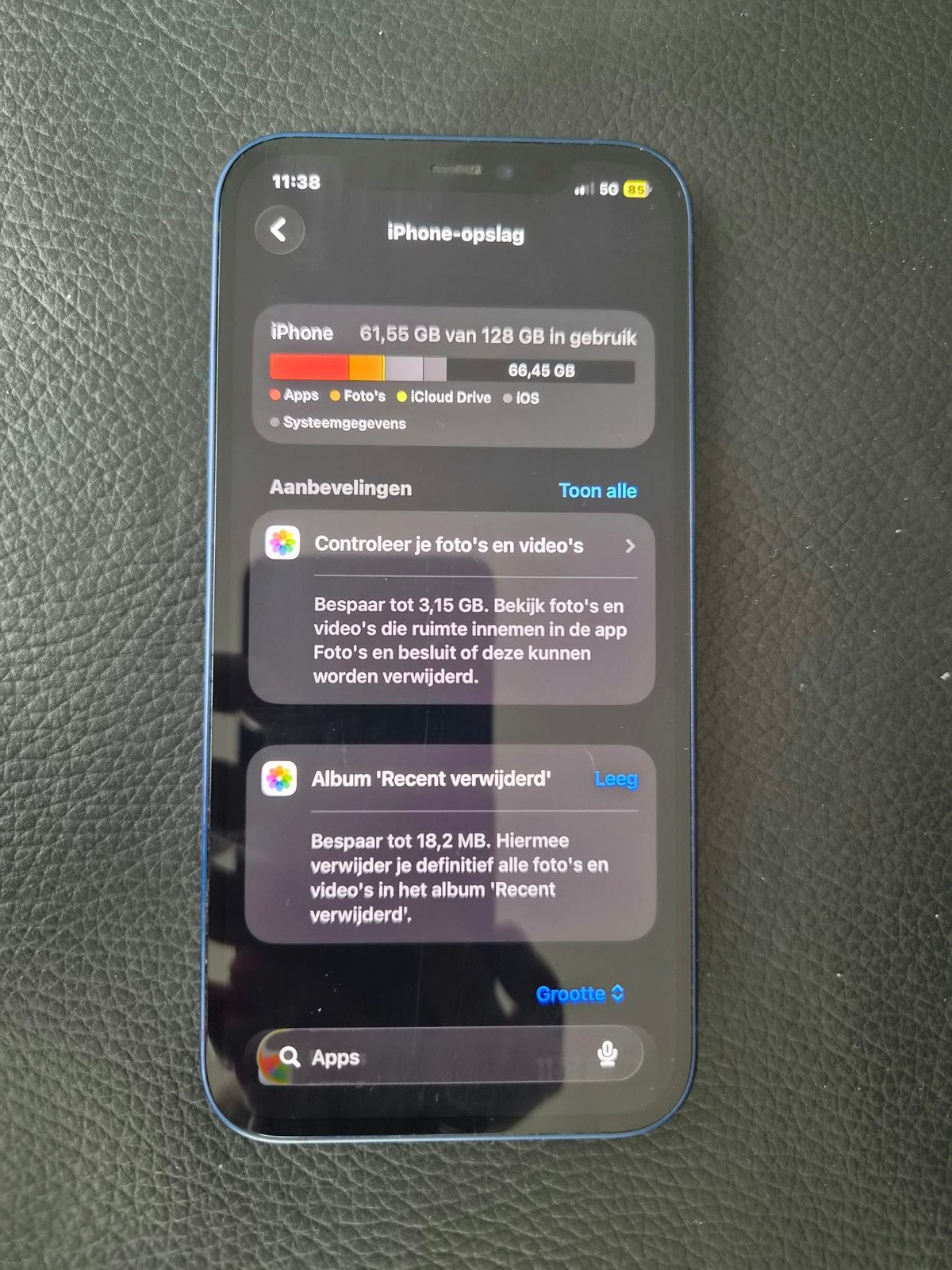 Iphone 12 128Gb Blauw Met Doos, Ophalen, 128 GB, Blauw, 78 %