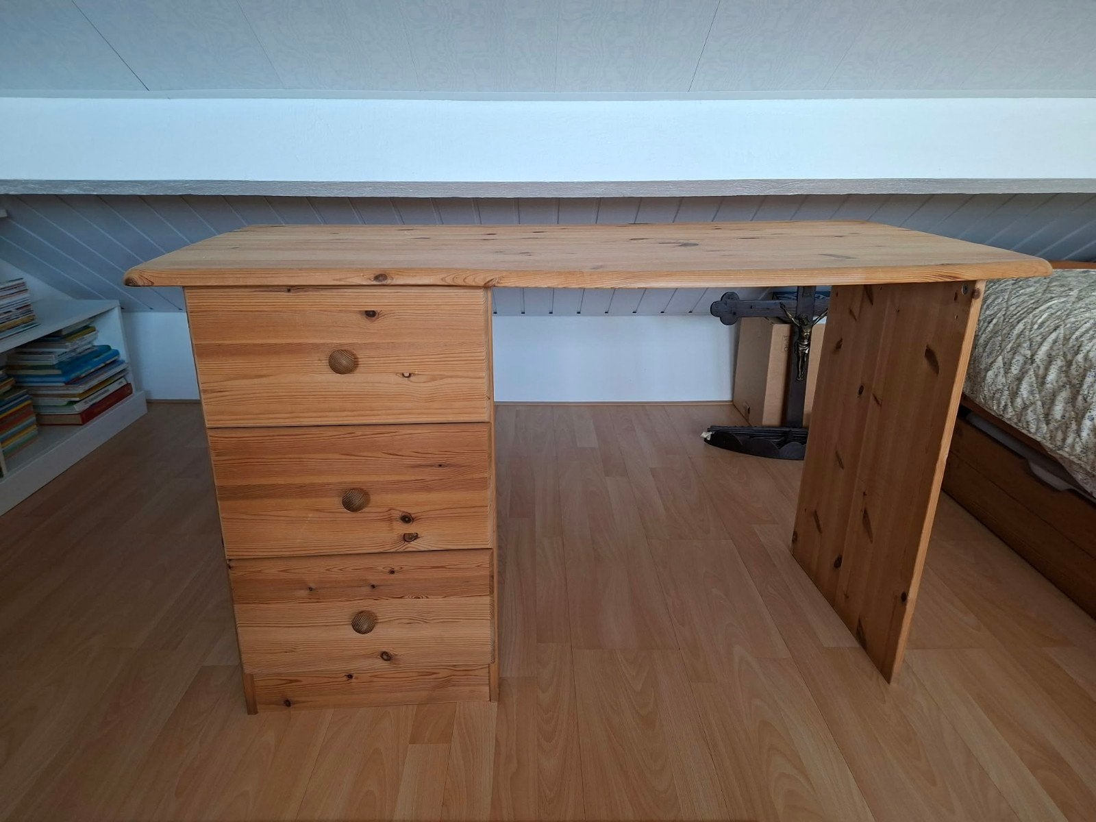 Bureau - Grenen hout, Huis en Inrichting, Ophalen, Gebruikt, Hout, 116 cm