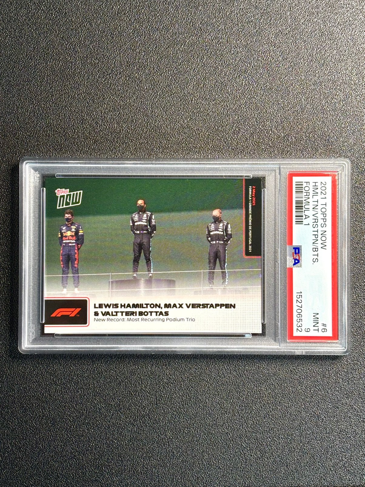 PSA 9 Max Verstappen / Lewis Hamilton /Bottas Topps Now F1 6, Ophalen of Verzenden, Zo goed als nieuw, Plaatje