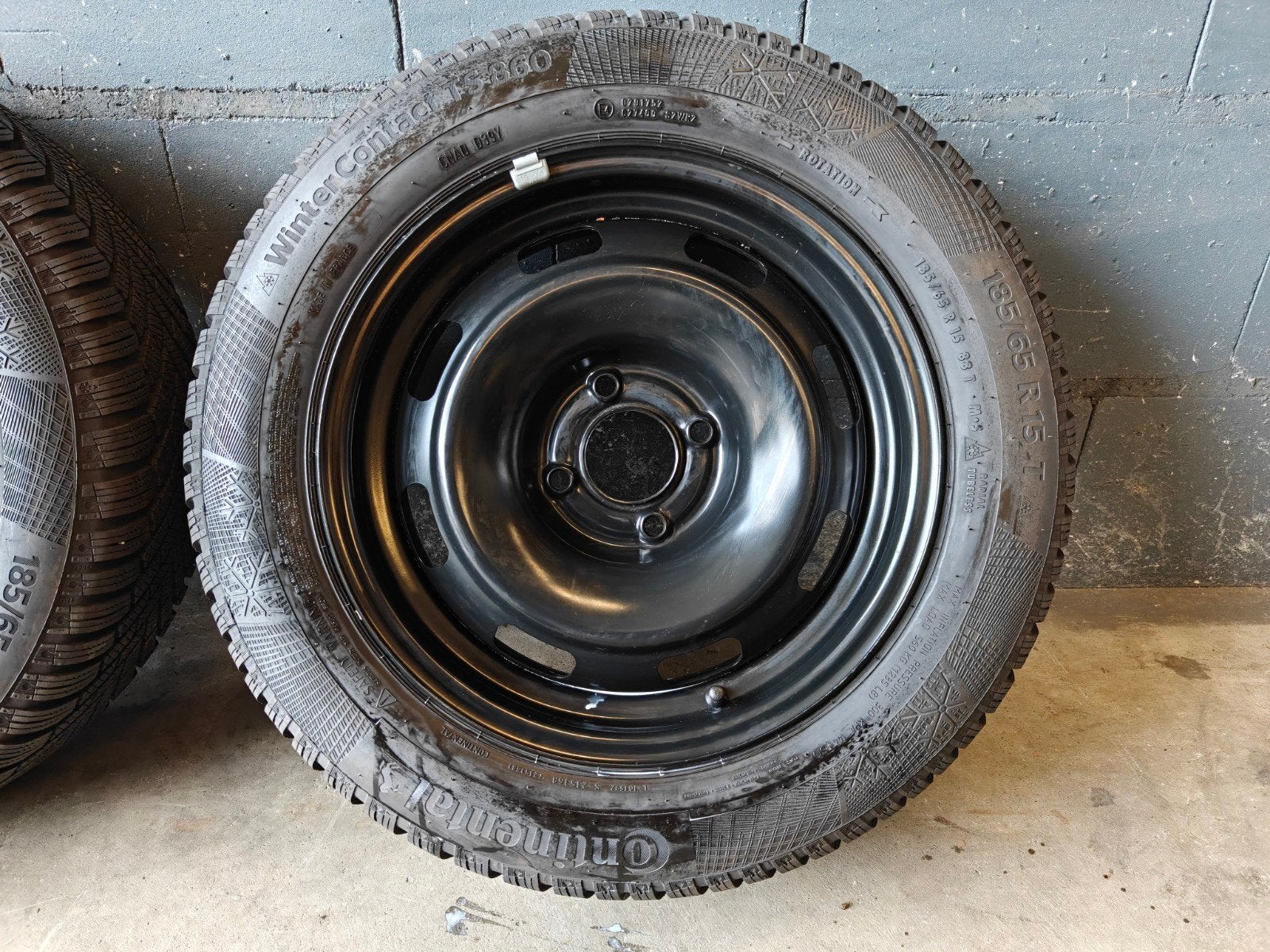 Originele Citroen C3 Peugeot 207 Winterset Continental, Gebruikt, 15 inch, Peugeot/Citroen, Banden en Velgen