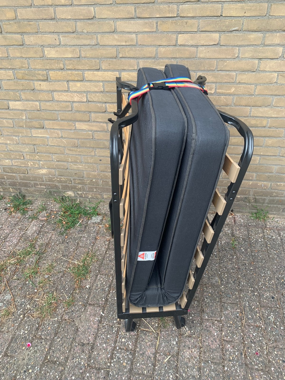 Foldable bed, Ophalen, Wit, Tweepersoons, 140 cm