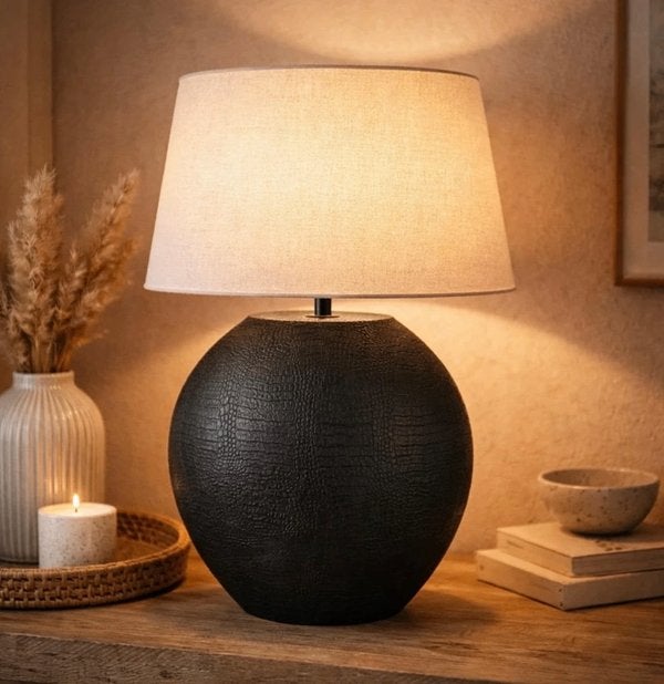 tafellamp zwart light&living, -, -, Ophalen of Verzenden, Zwart
