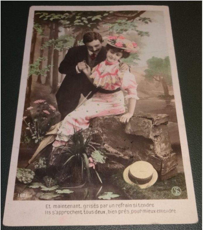 Romantiek - Frans - Man - Vrouw - Verleiding - KFr01, Verzenden, Voor 1920, Gelopen, Overige thema's