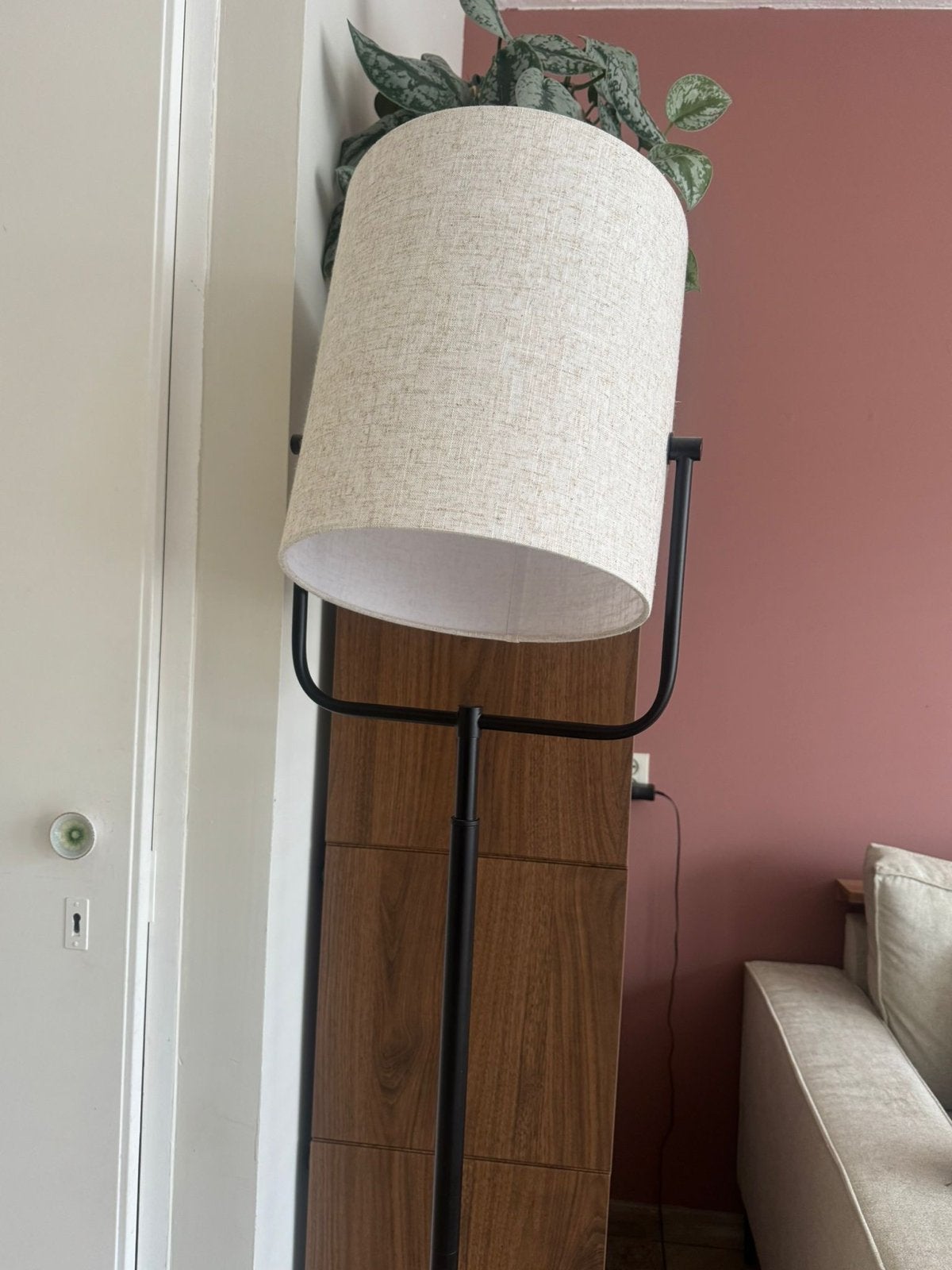 Vloerlamp Delta Kwantum E27 - 167 cm hoog, Huis en Inrichting, Lampen | Vloerlampen, Ophalen, Gebruikt, Metaal, 150 tot 200 cm