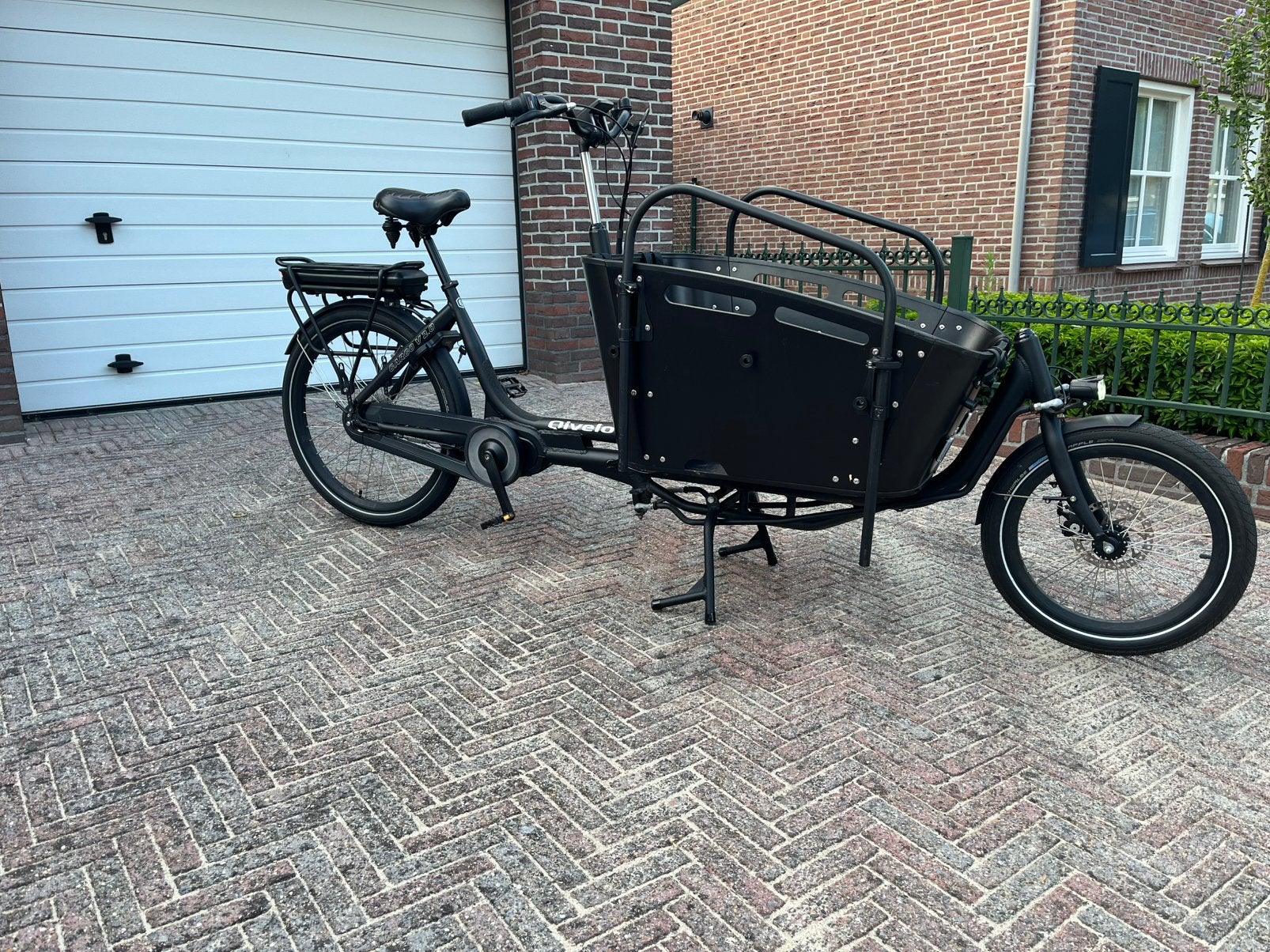 Quivelo cargo v2.0 electrische bakfiets middenmotor bafang, 4 kinderen of meer, Gebruikt, Elektrisch, Schijfrem