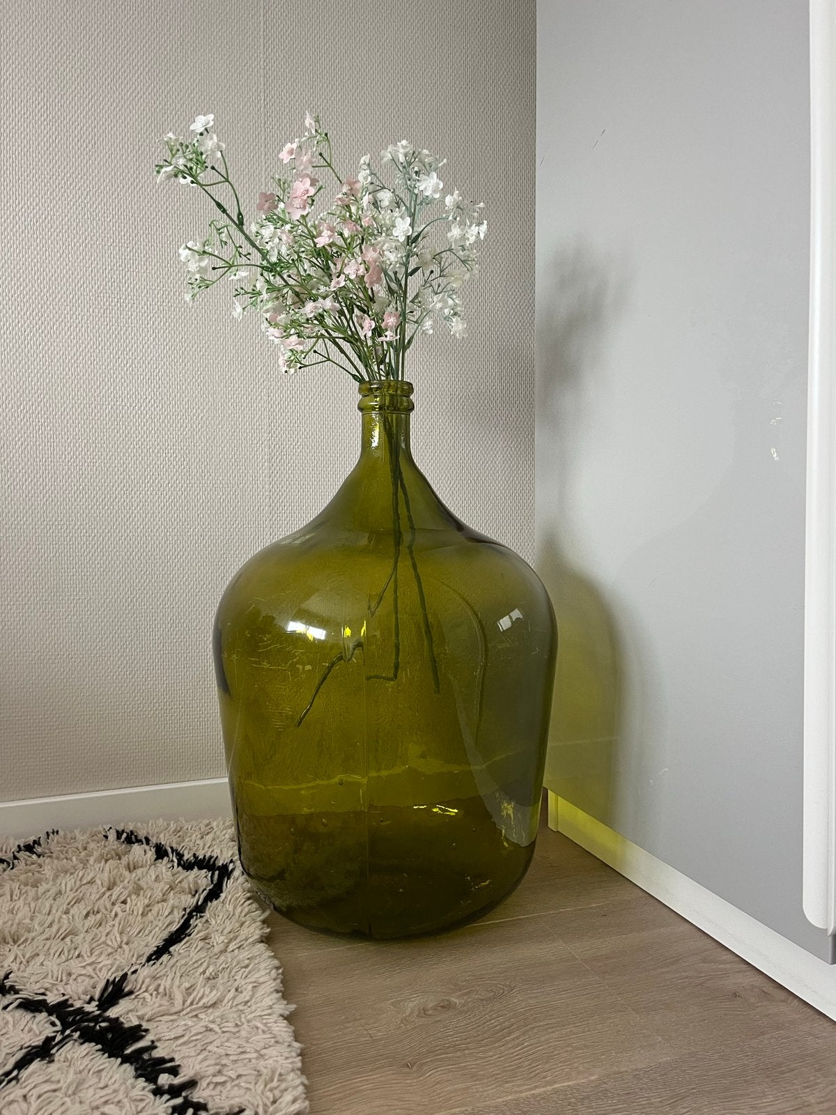Grote groene glazen fles, Antiek en Kunst, Antiek | Vazen, Ophalen