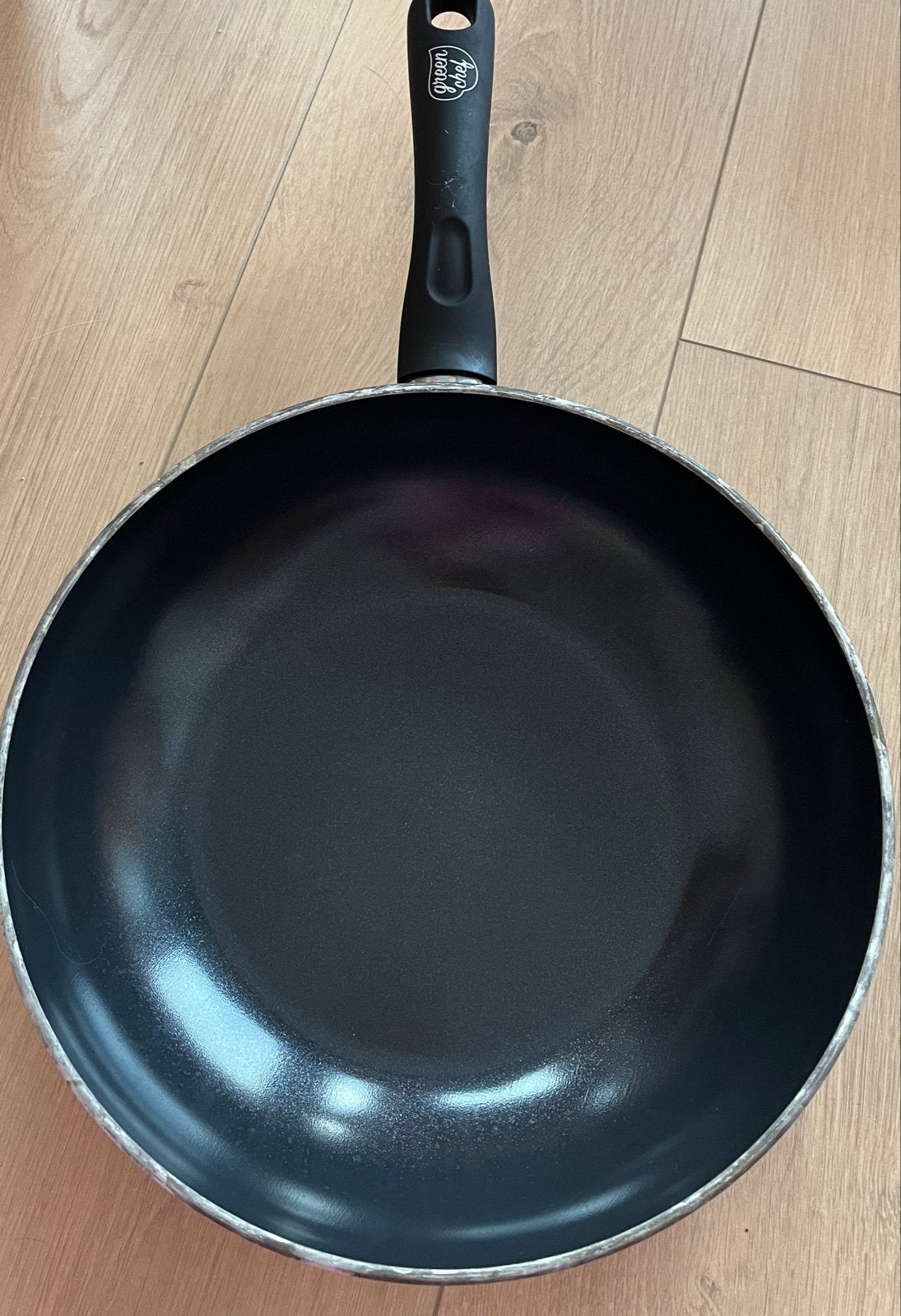 Green Chef wok 28cm, Gebruikt, Antiaanbaklaag, Ophalen of Verzenden, GreenPan
