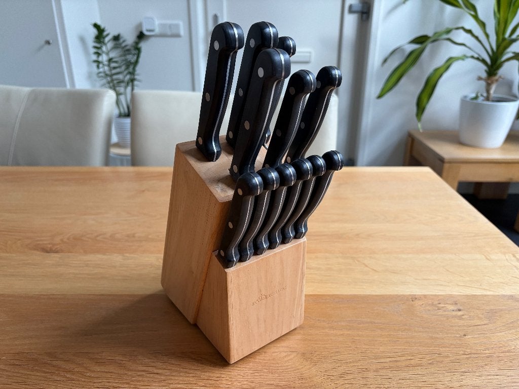 BK Excellent messenblok met 12 messen, Ophalen, Overige typen, Hout, Zo goed als nieuw