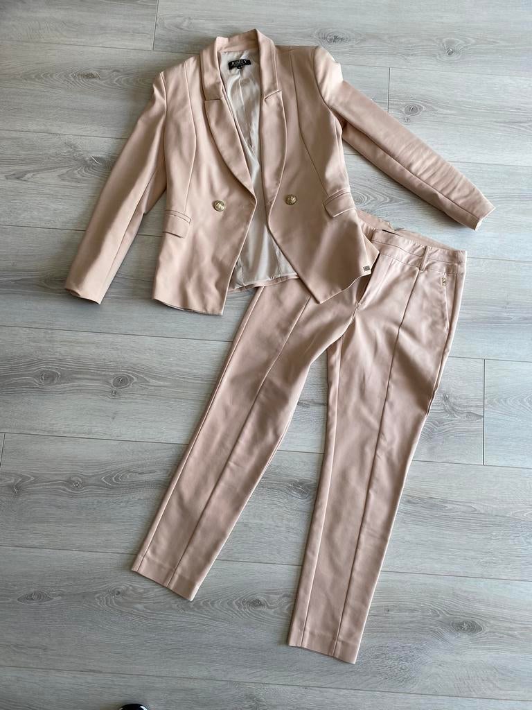 Josh V pak (blazer + broek) poederroze, Maat 38/40 (M), Kostuum of Pak, Ophalen of Verzenden, Zo goed als nieuw