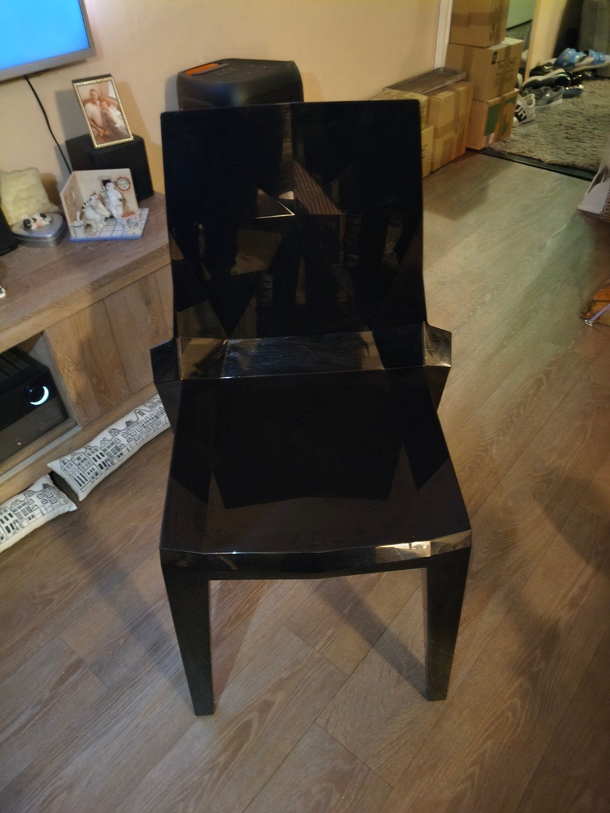 Originele Kartell Hi-Cut Stoel - Philippe Starck (Zwart), Ophalen, Zo goed als nieuw, Zwart, Eén