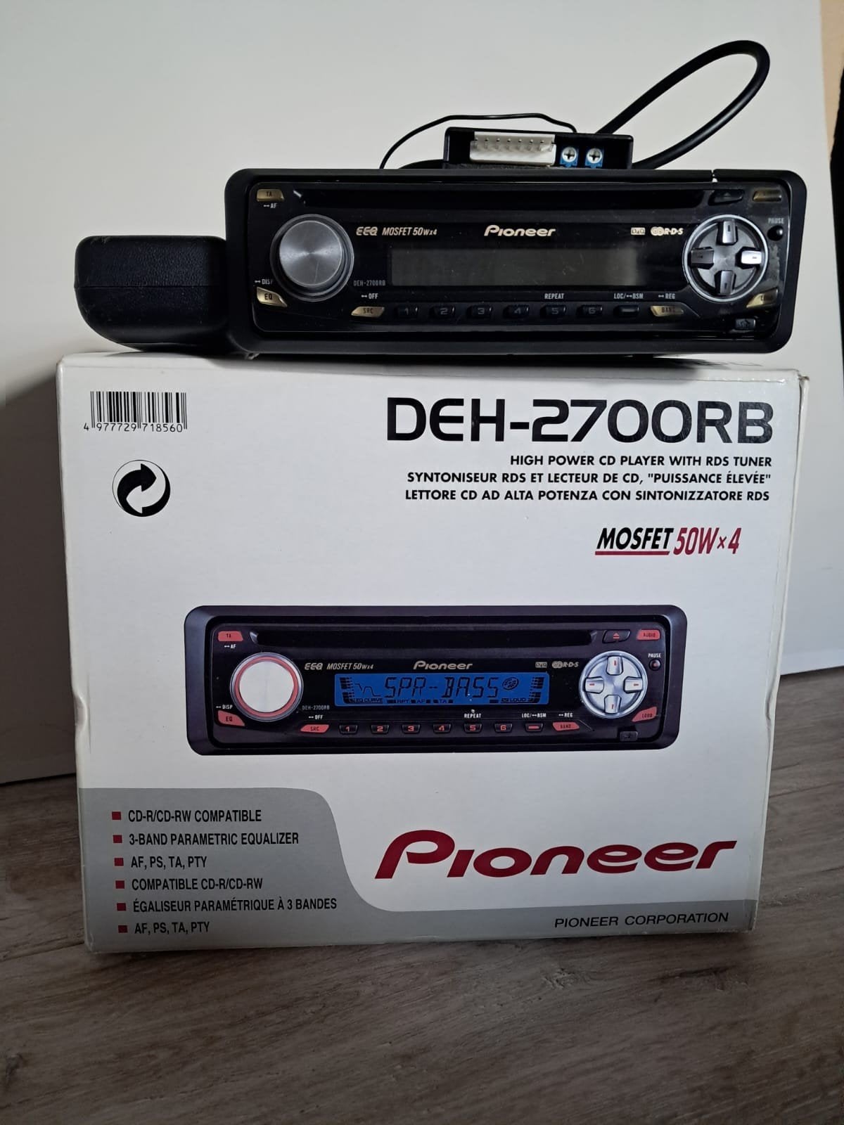 Pioneer DEH-2700RB Autoradio met handleiding, Ophalen of Verzenden, Gebruikt