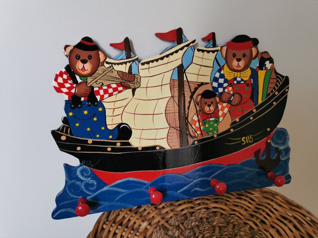Houten kinderkapstok, Ophalen of Verzenden, Zo goed als nieuw, Kapstokje, Ophangbaar