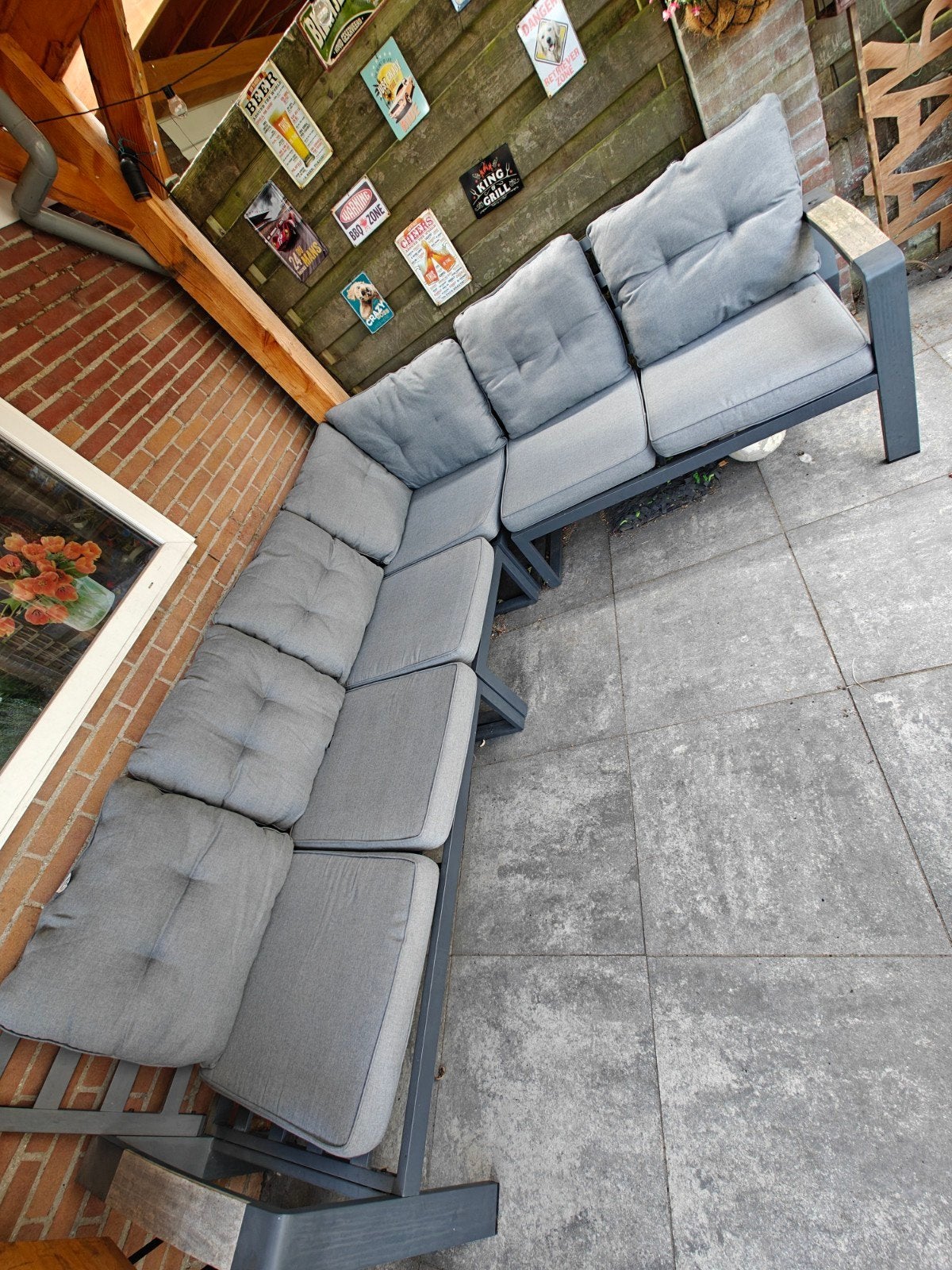Loungeset kussens - Grijs - Bois Le Duc, Ophalen, Gebruikt