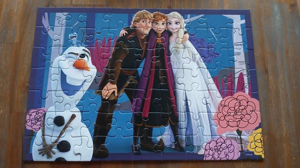 Frozen puzzel 63 stukjes, Ophalen, Meer dan 50 stukjes, Gebruikt, 4 tot 6 jaar