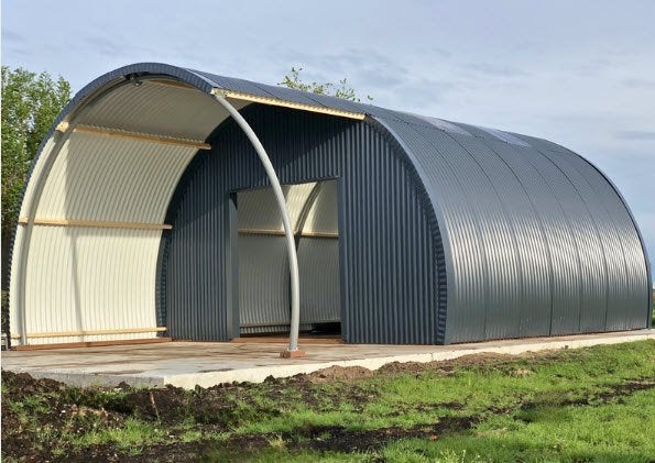 Romney R5 - tunnel loods 5,2x5m h=3.2m, Tuin en Terras, Ophalen, Gebruikt, Schuur, 2 ramen