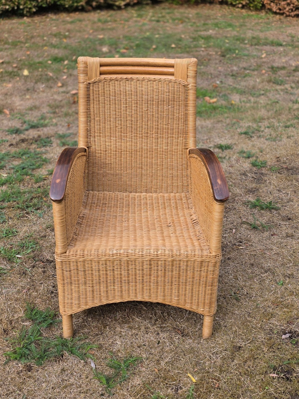 Rieten fauteuil, Ophalen, Gebruikt, Rotan