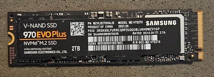 Samsung 970 EVO Plus 2TB NVMe M.2 SSD - 100% health, Computers en Software, Intern, 2TB, SSD, Ophalen of Verzenden