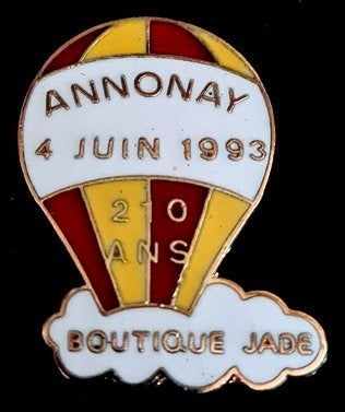 Annonay 4 juin 1993 ballon pin, Verzenden, Nieuw, Transport, Speldje of Pin