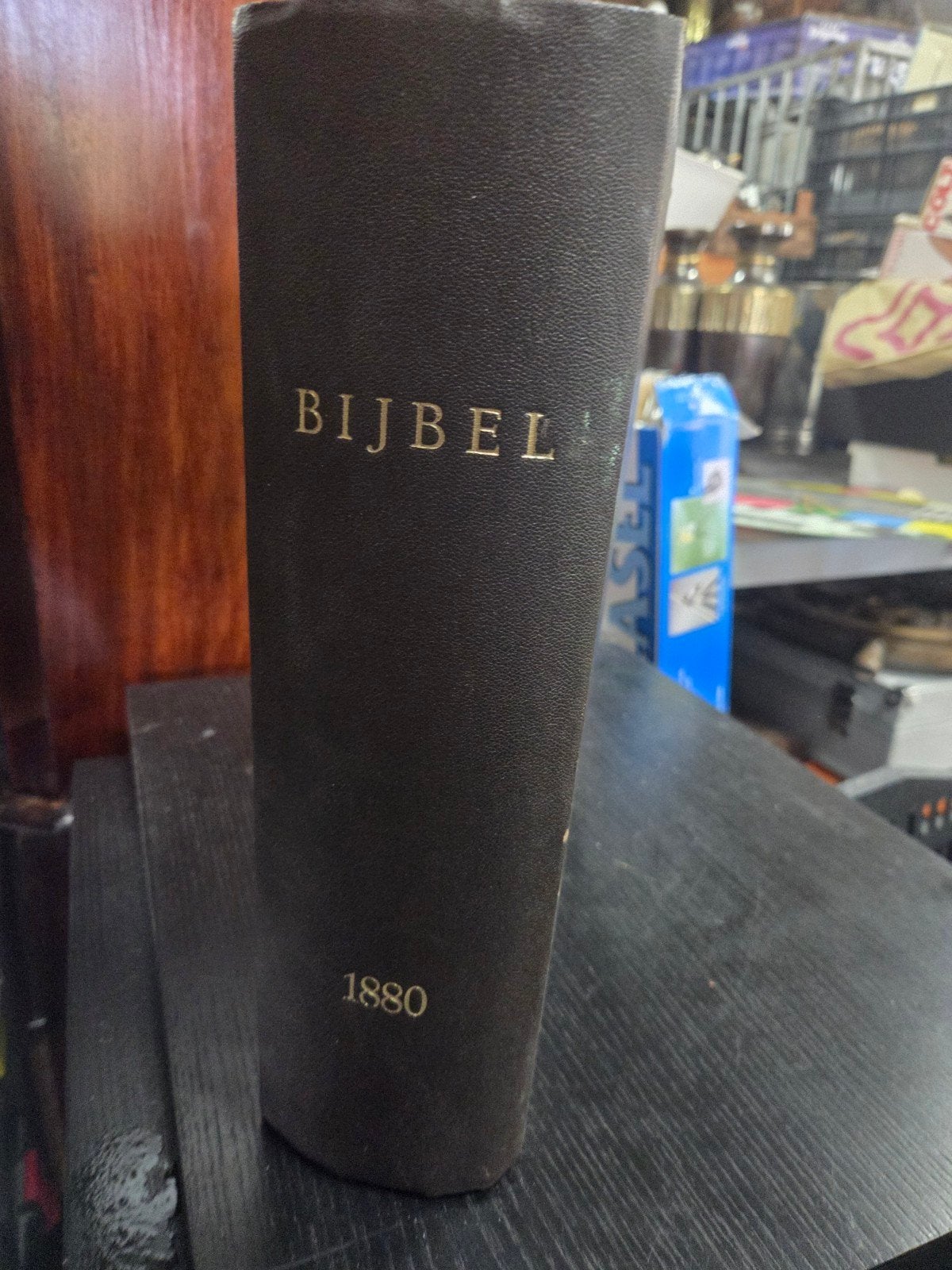 Antieke Bijbel uit 1880 - Statenvertaling met aantekeningen, Ophalen of Verzenden, Dr. A.W. Bronsveld