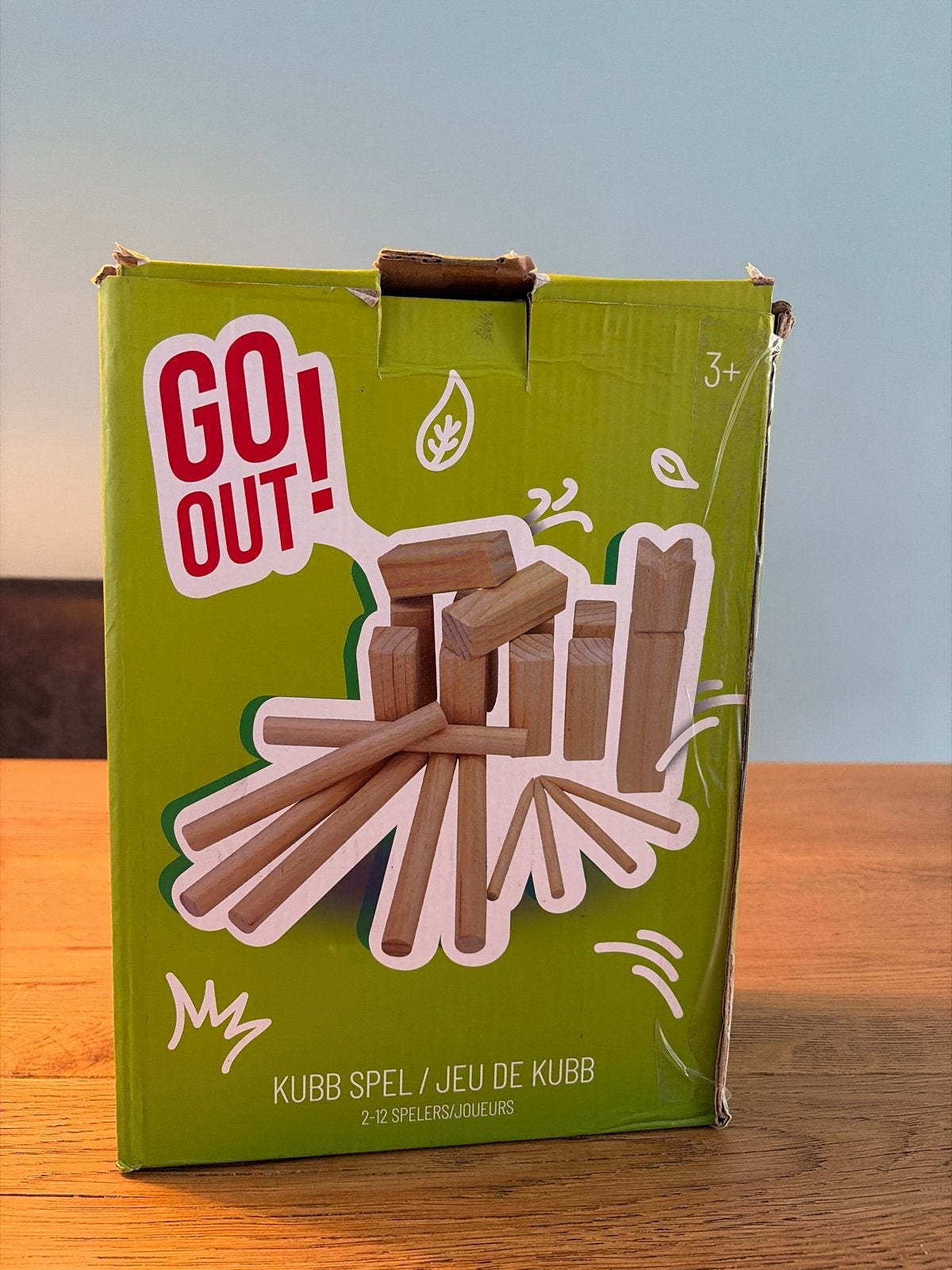 Kubb spel nieuw in doos (doos licht beschadigd), Ophalen of Verzenden, Nieuw